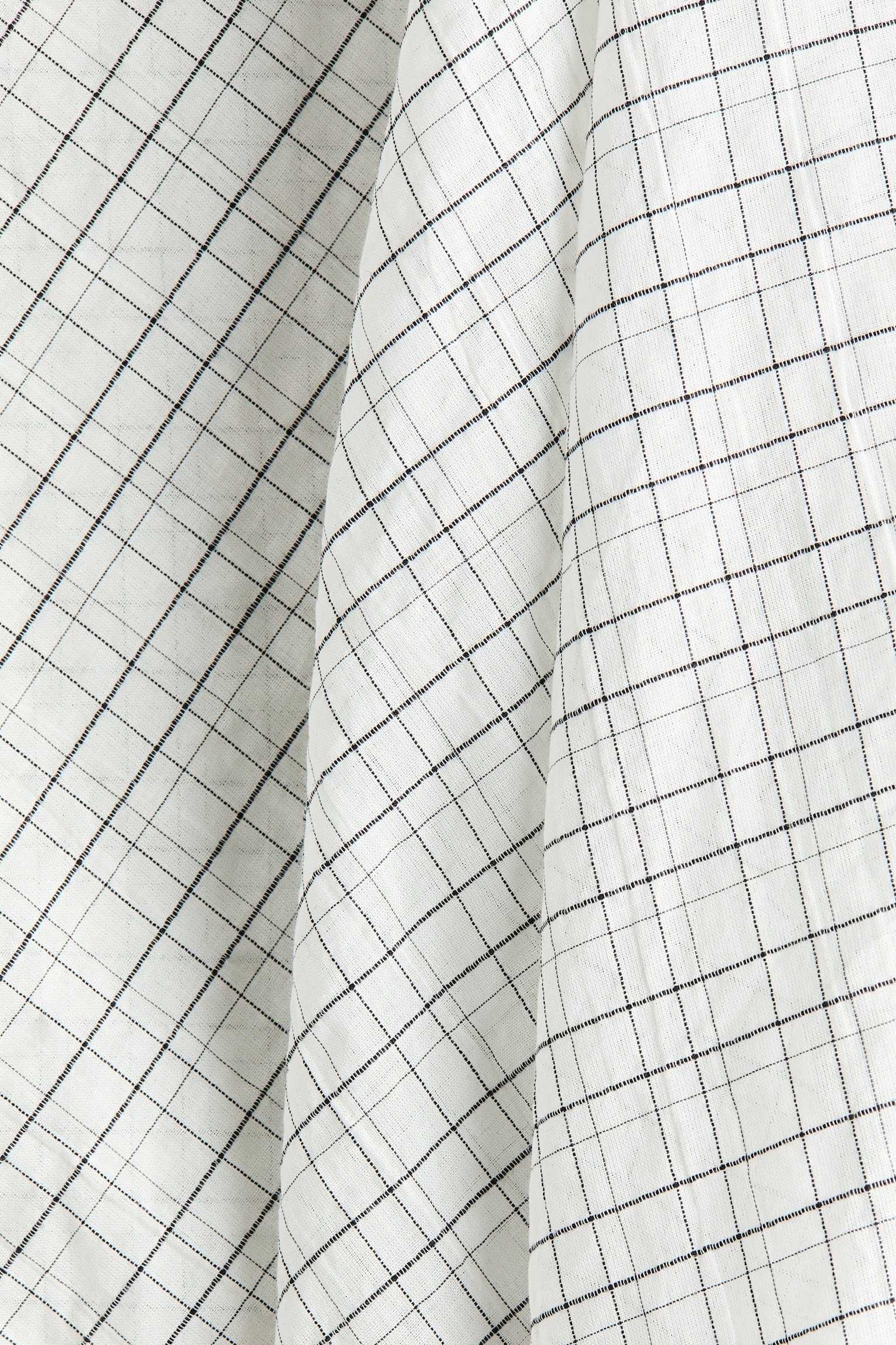 Женская блузка H&M Mama Cape-Detail Seersucker Blouse, цвет: Белый / Клетчатый — фото 7