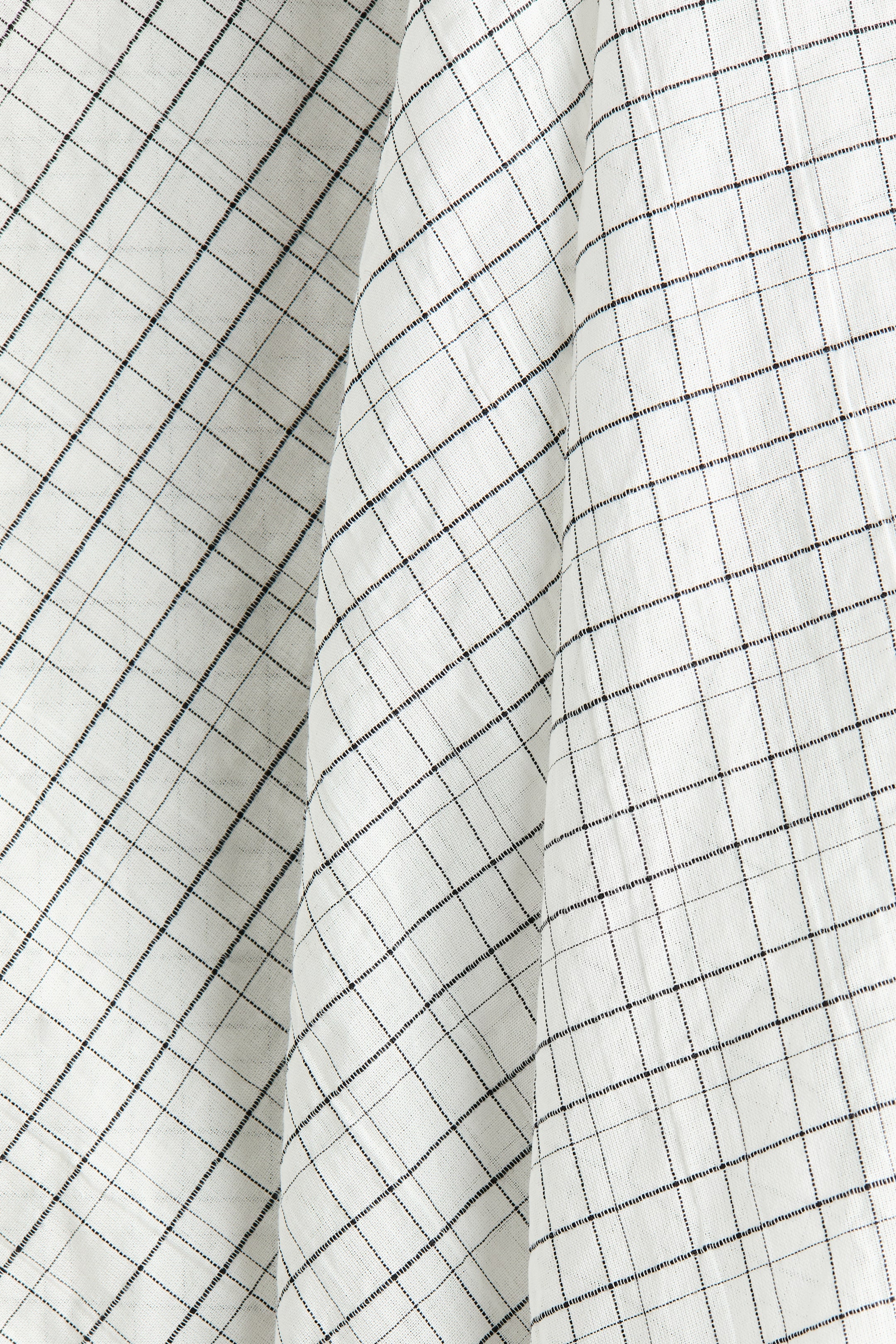 MAMA Cape-Detail Seersucker Blouse
