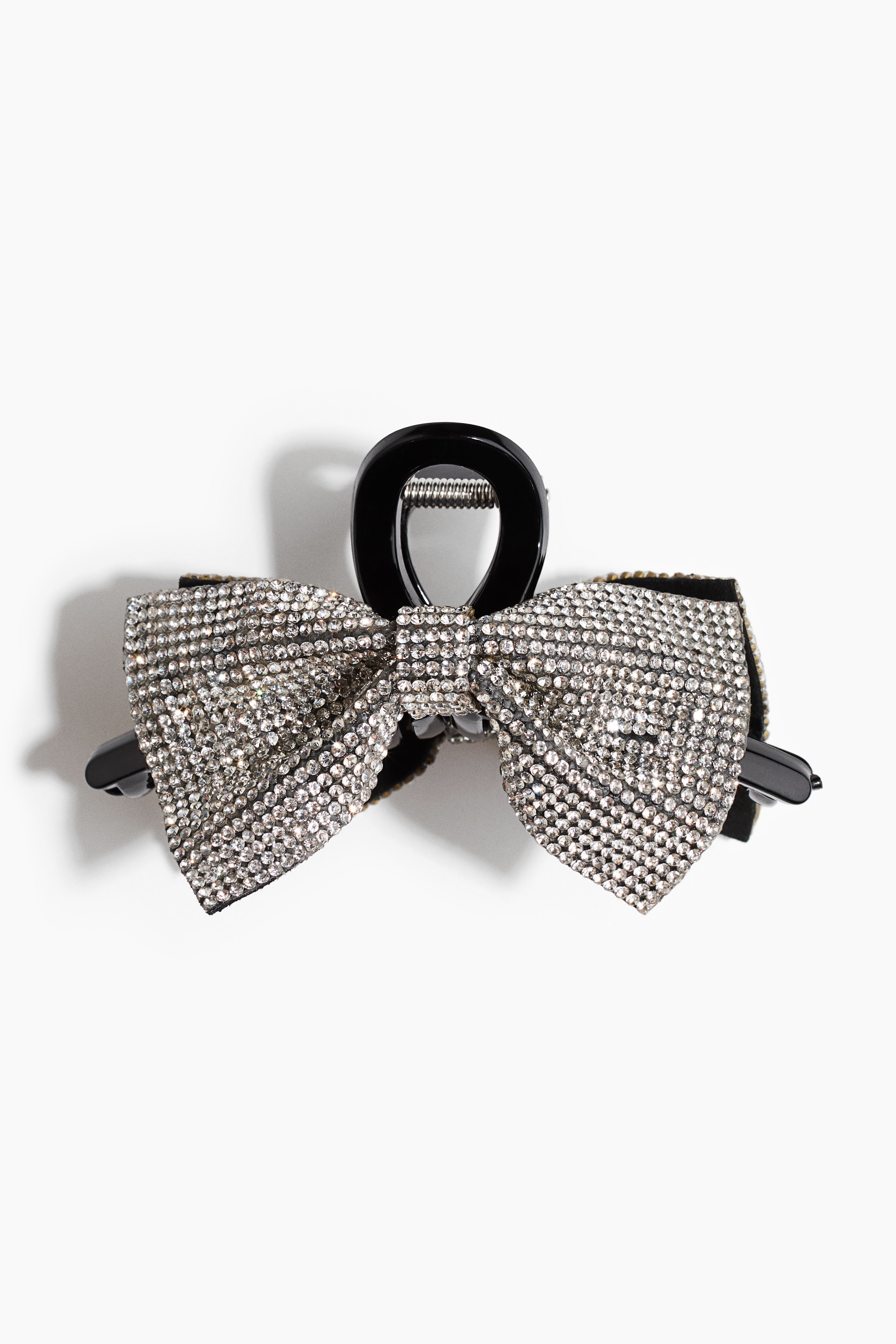 Rhinestone bow hair claw