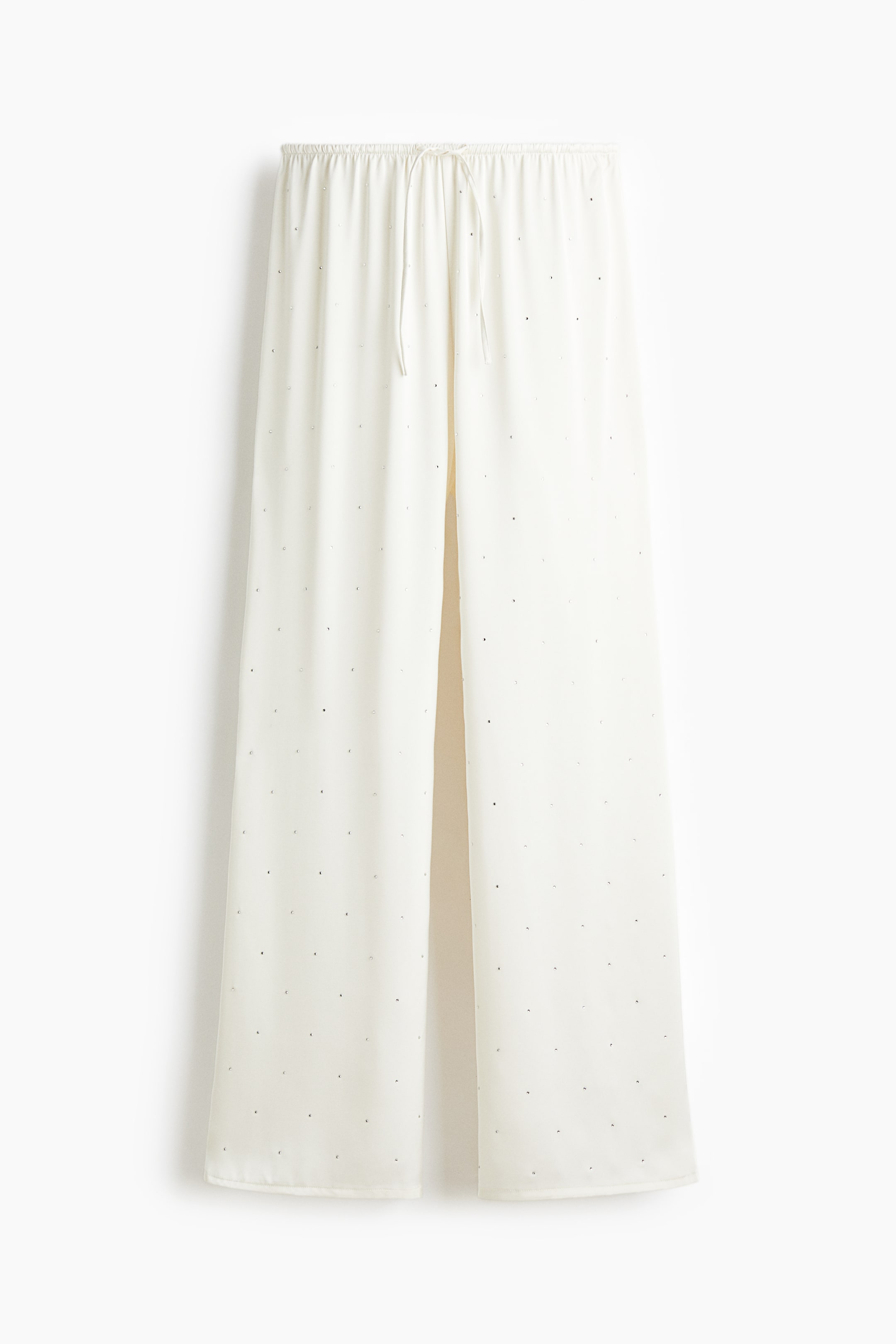 Grotere afbeelding bekijken: Satijnen pyjamabroek met decoraties - Wit - DAMES | H&M NL 4