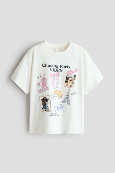 ルーズフィット プリントTシャツ
