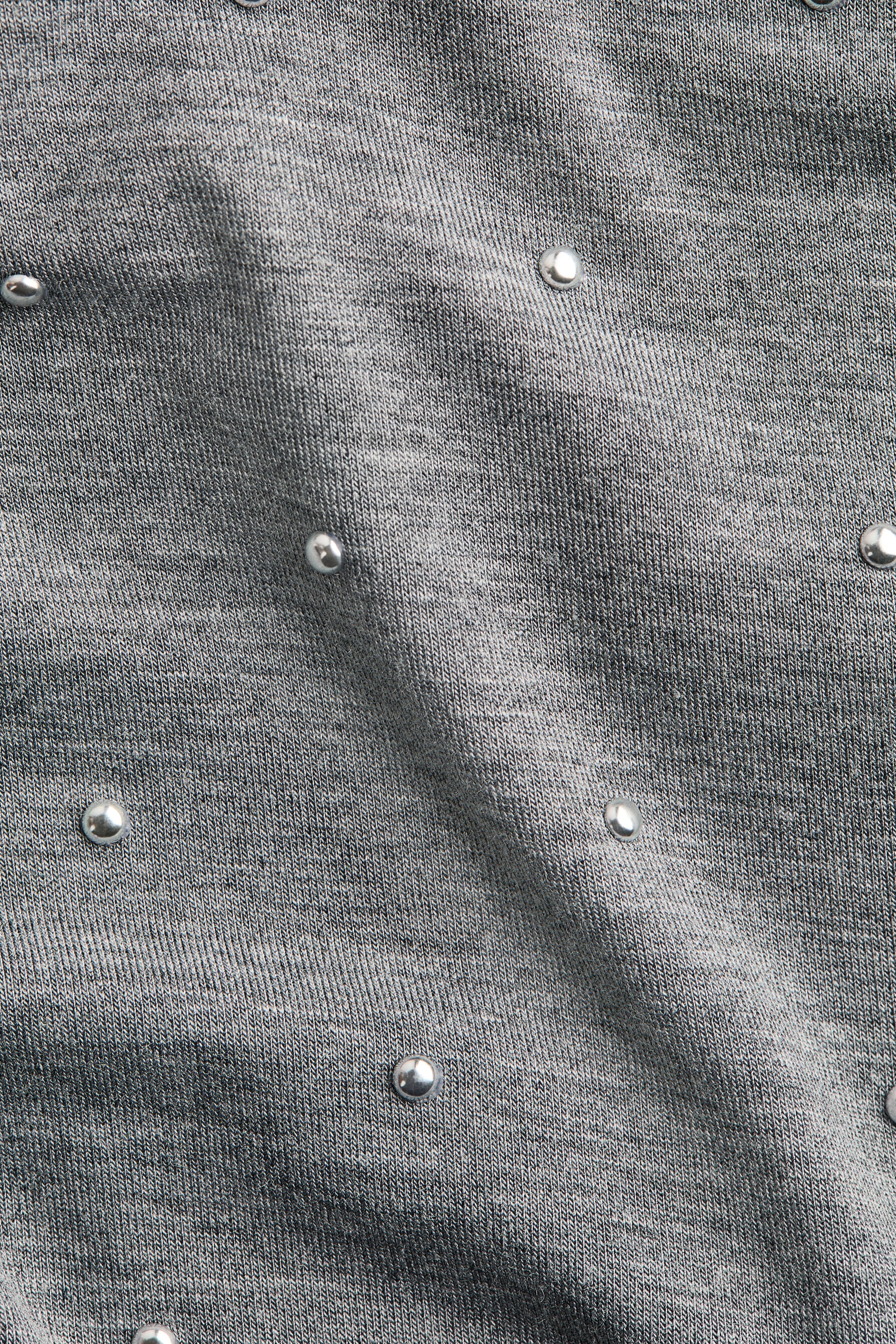 View larger image: Metal-Detail T-Shirt - Gray melange - Ladies | H&M US 4