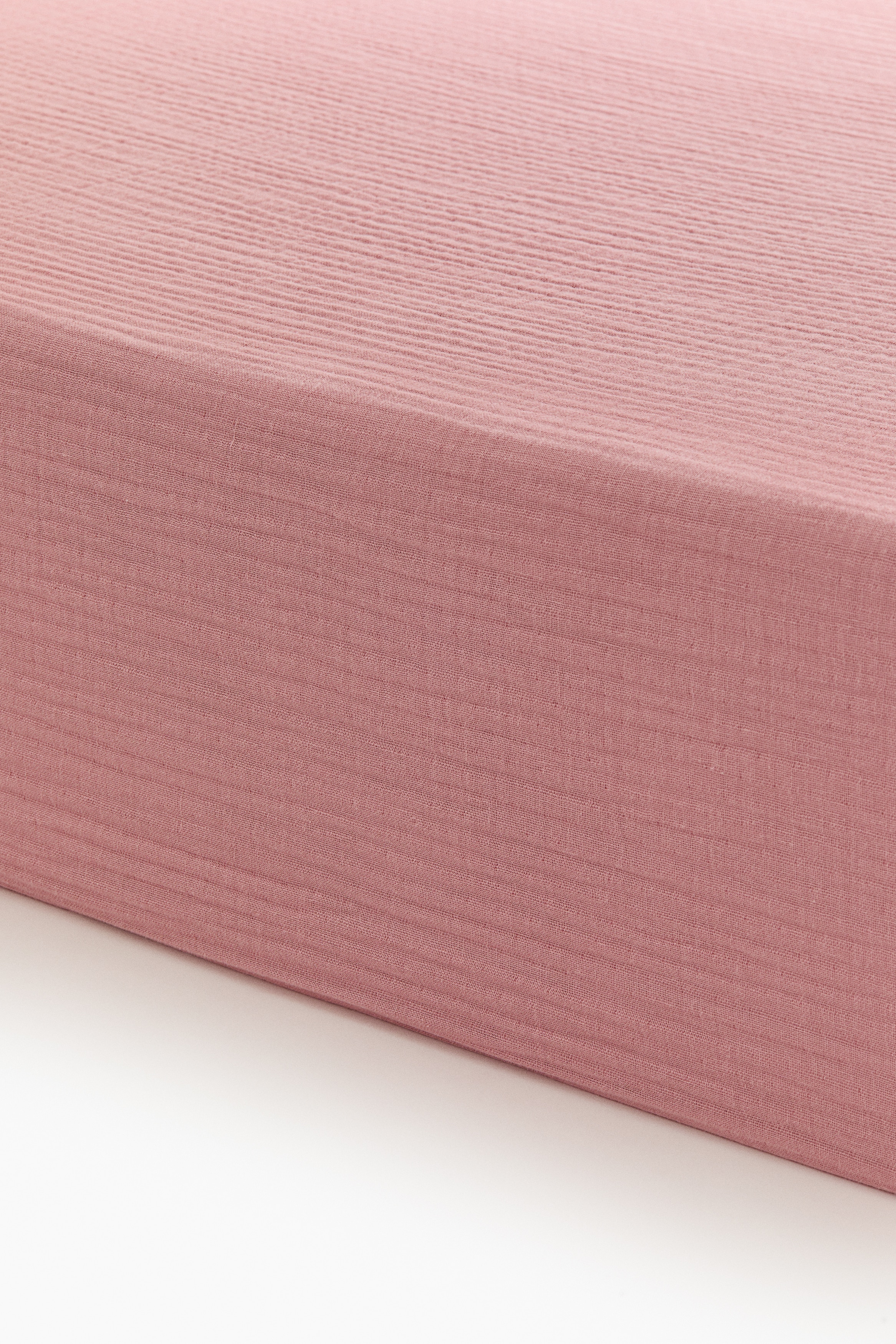 Drap-housse pour bébé en mousseline - Rose ancien/Rose ancien/Blanc/Bleu clair/Beige clair/Vert sauge