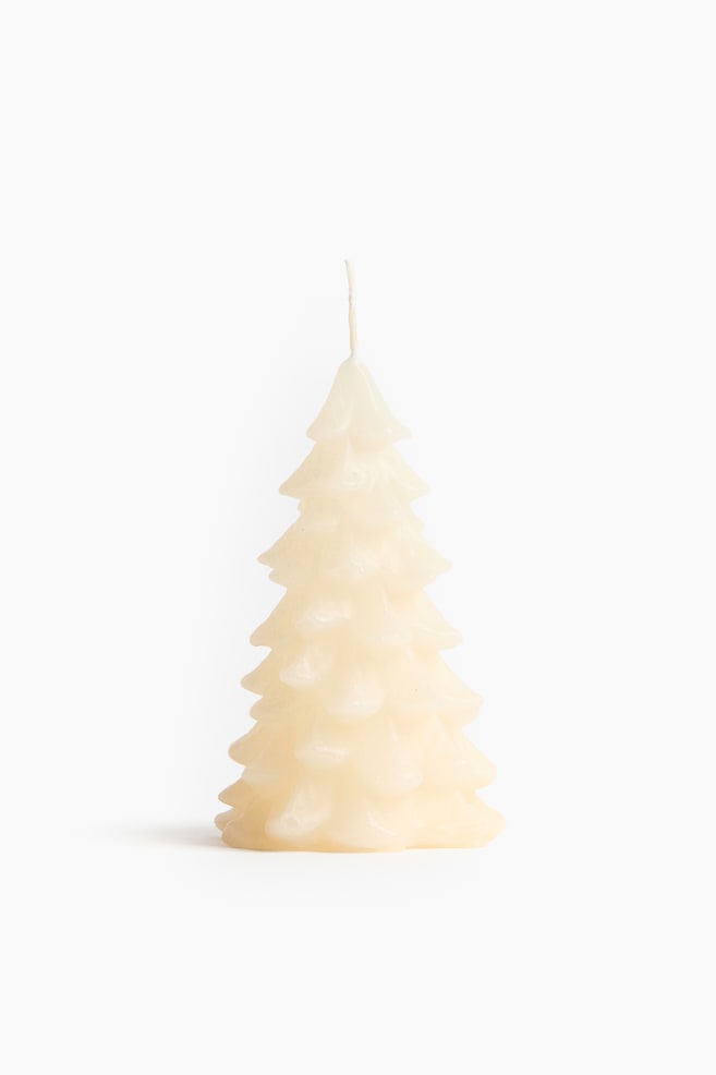 Petite bougie sapin - Crème - 1