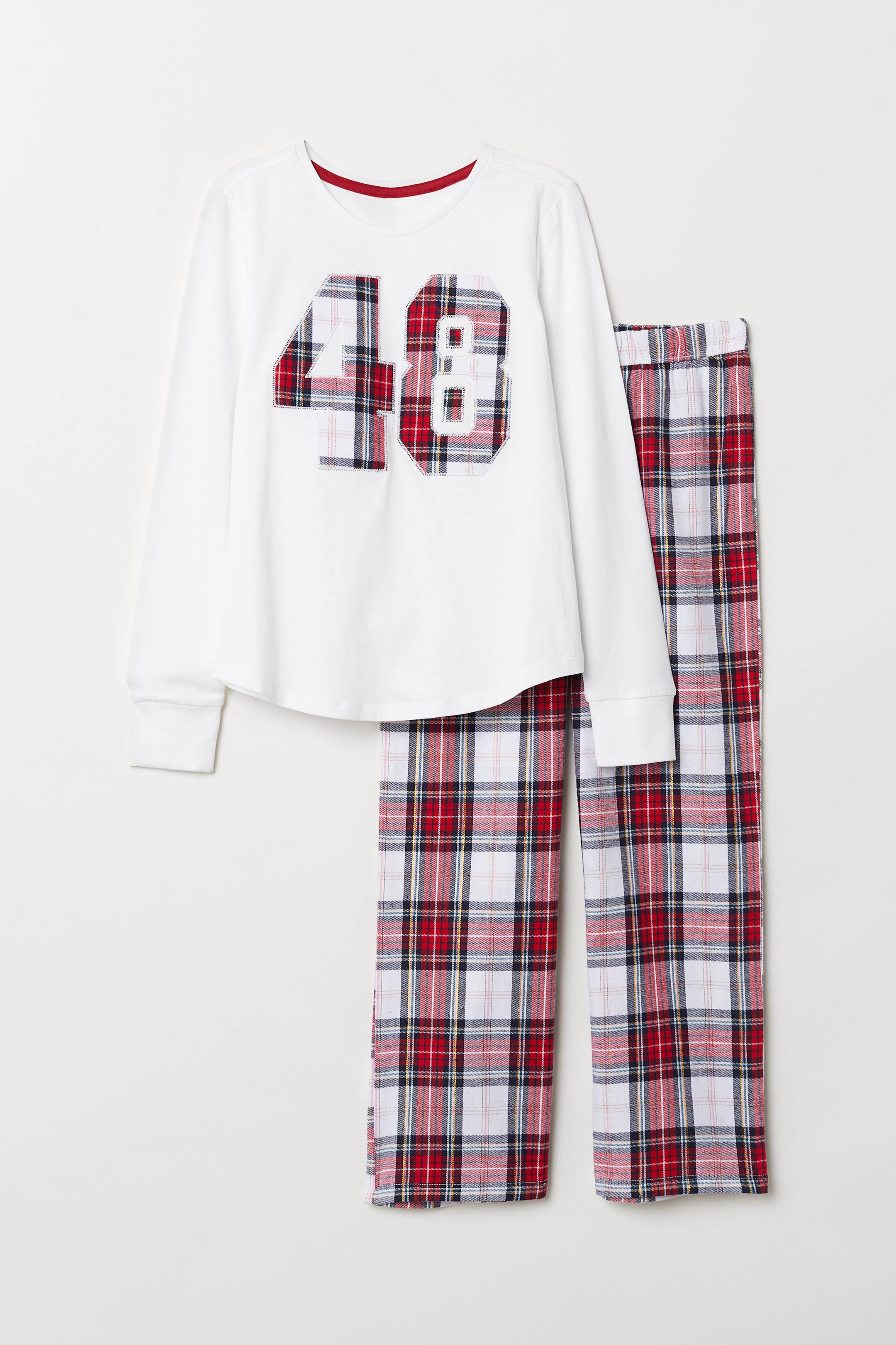 View larger image: Printed pyjamas - Red/Checked - Kids | H&M IE 1