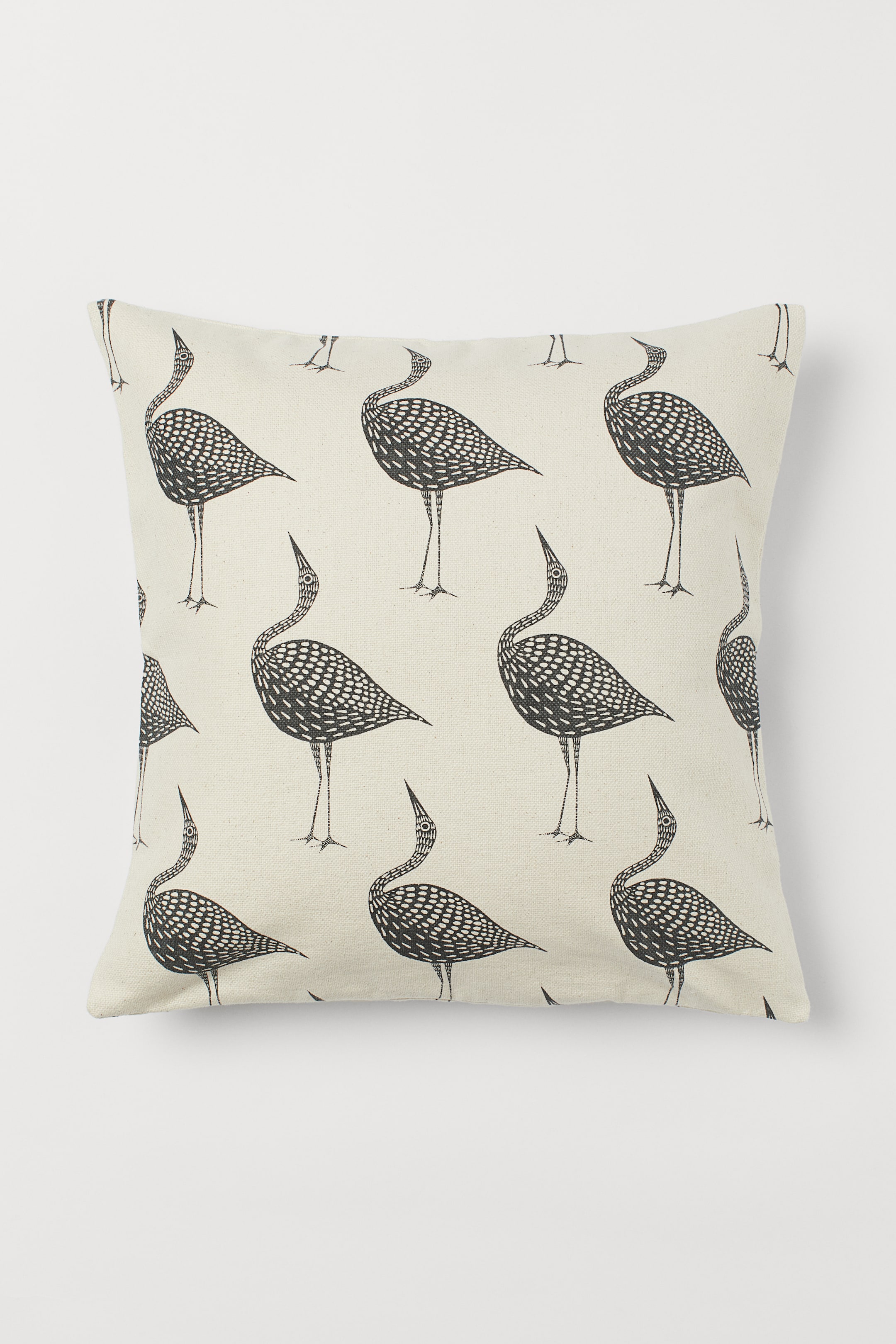 Grotere afbeelding bekijken: Kussenhoes van canvas - Gebroken wit/vogels - HOME | H&M NL 1