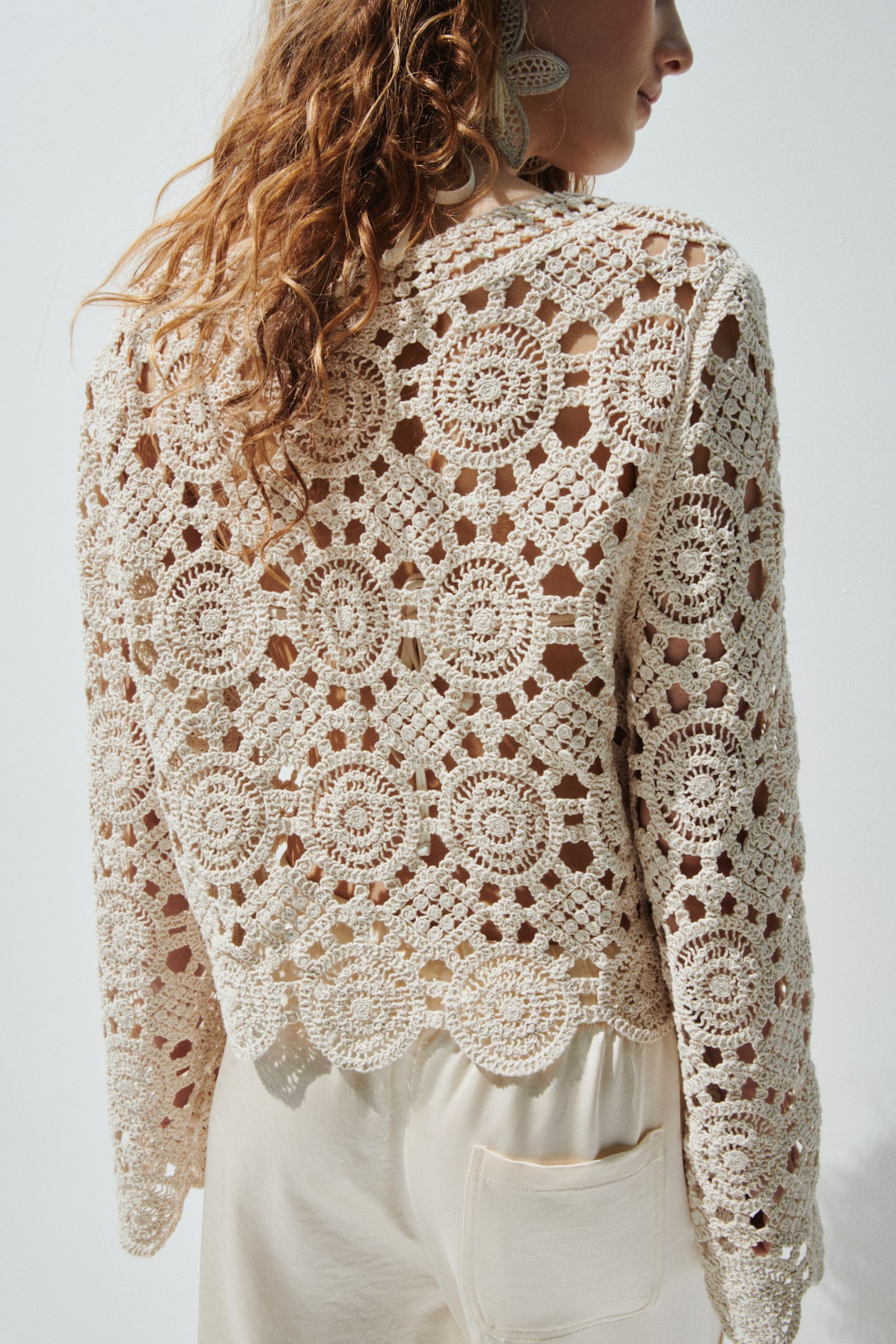 Crochet-look hole-knit top - image 2