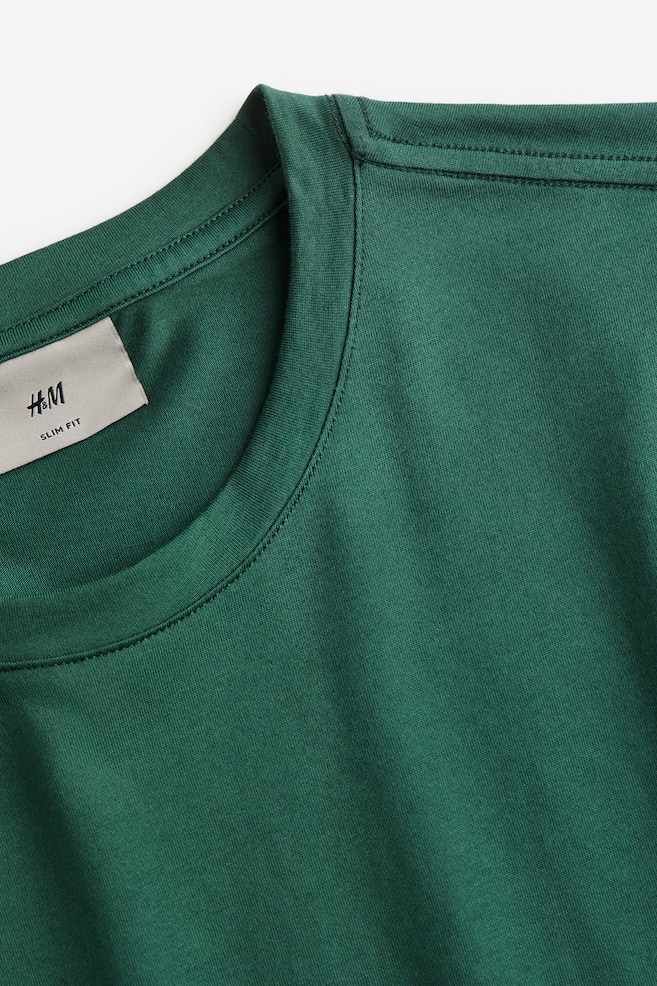 Slim Fit T-shirt i pimabomull - Mørk grønn/Hvit/Sort/Dueblå/dc/dc/dc/dc/dc/dc/dc/dc/dc - 5