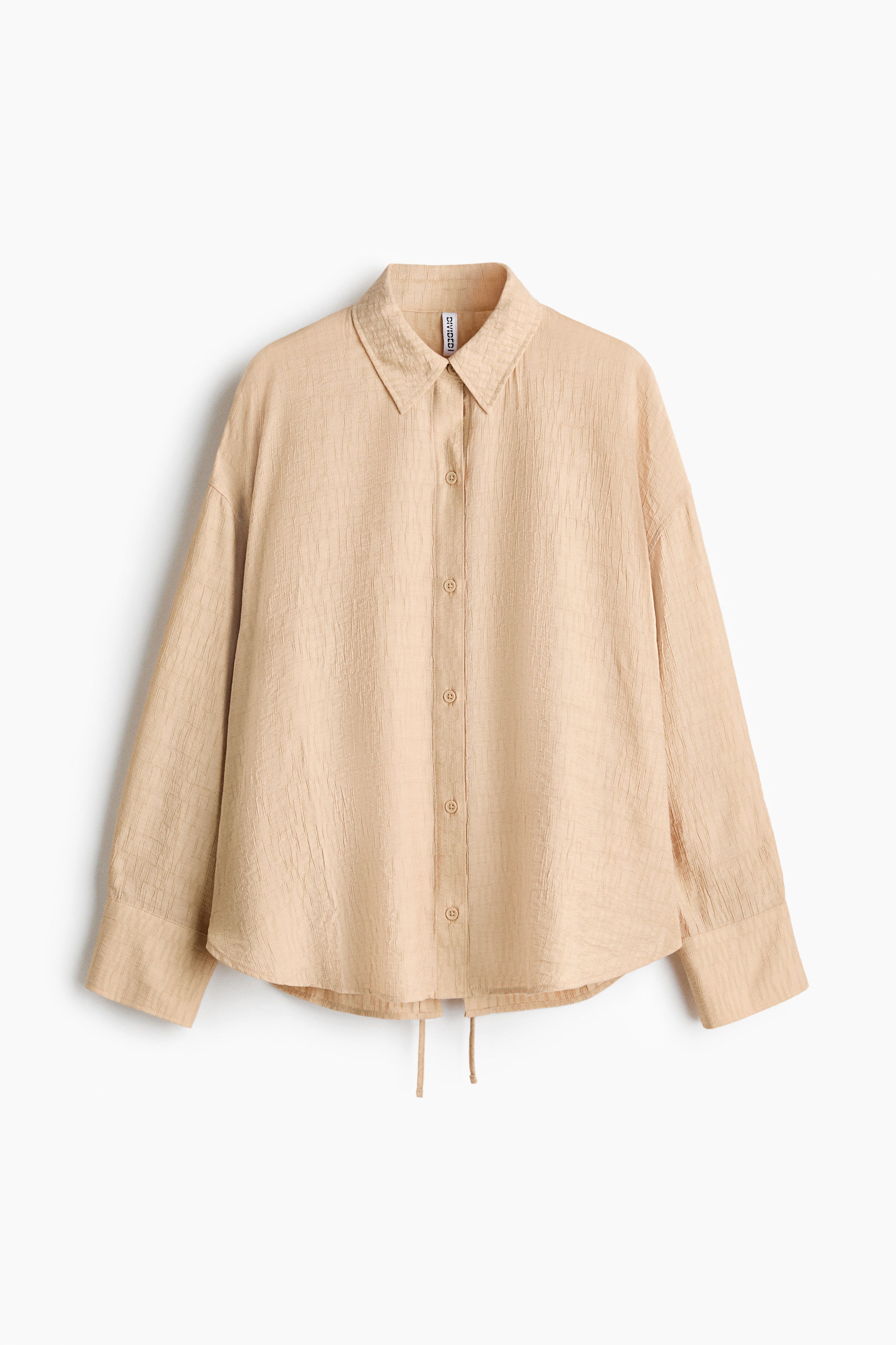 Oversized tie-detail shirt