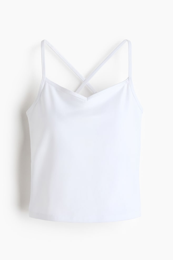 Slim Fit Sports strappy top with DryMove™ - White/Lilac - 1