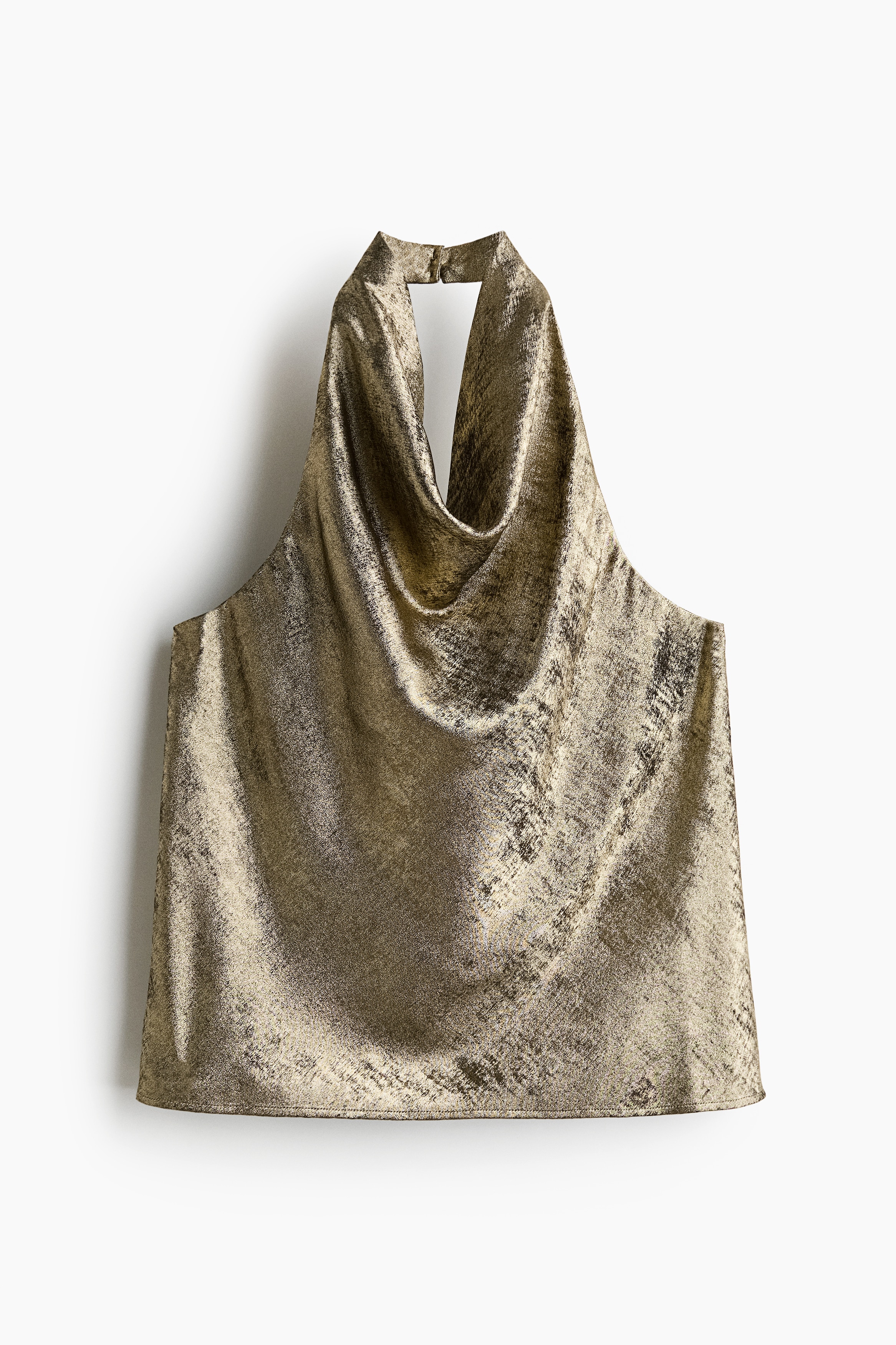 Top cu bretea la gât - Auriu/Mov/Negru