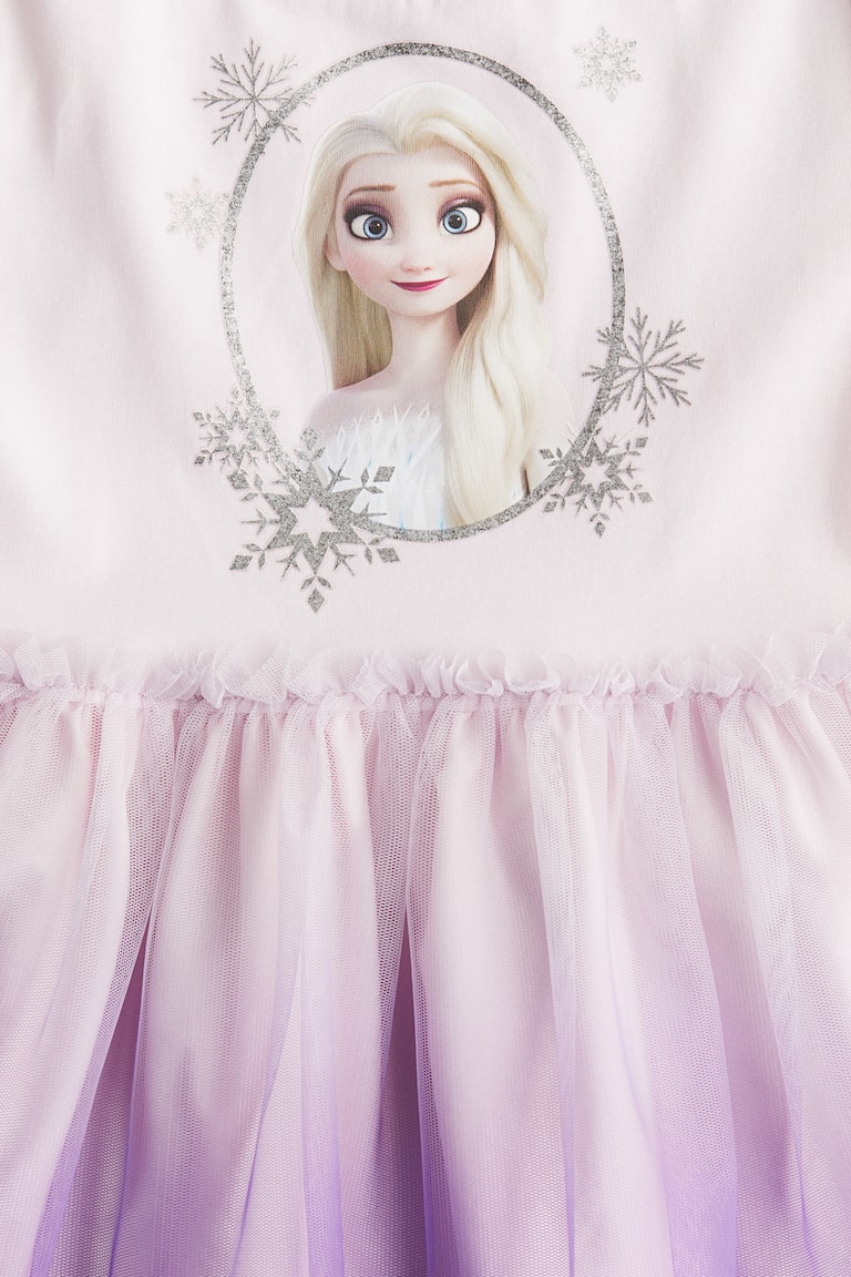 Vestidos Infantis Vestido Da Frozen Rosa Vestido Com Estampado E