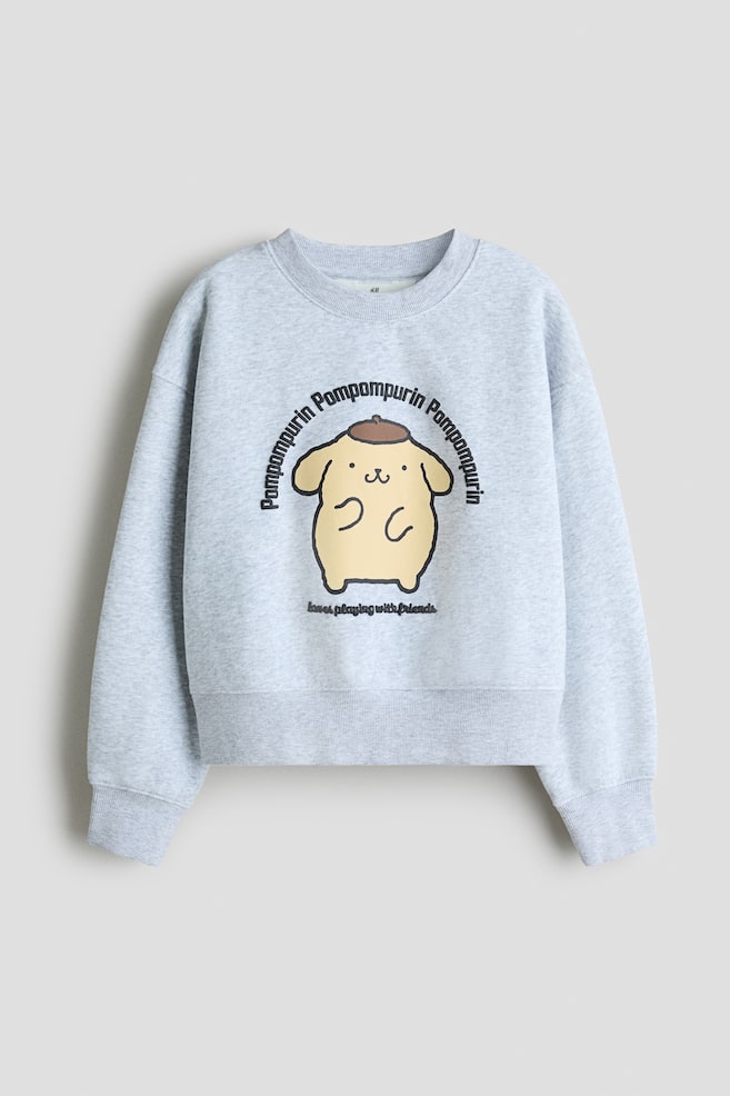 Print-motif sweatshirt - Light grey marl/Pompompurin/Light pink/KPop Demon Hunters/White/KPop Demon Hunters/Light blue/SmileyWorld® - 1