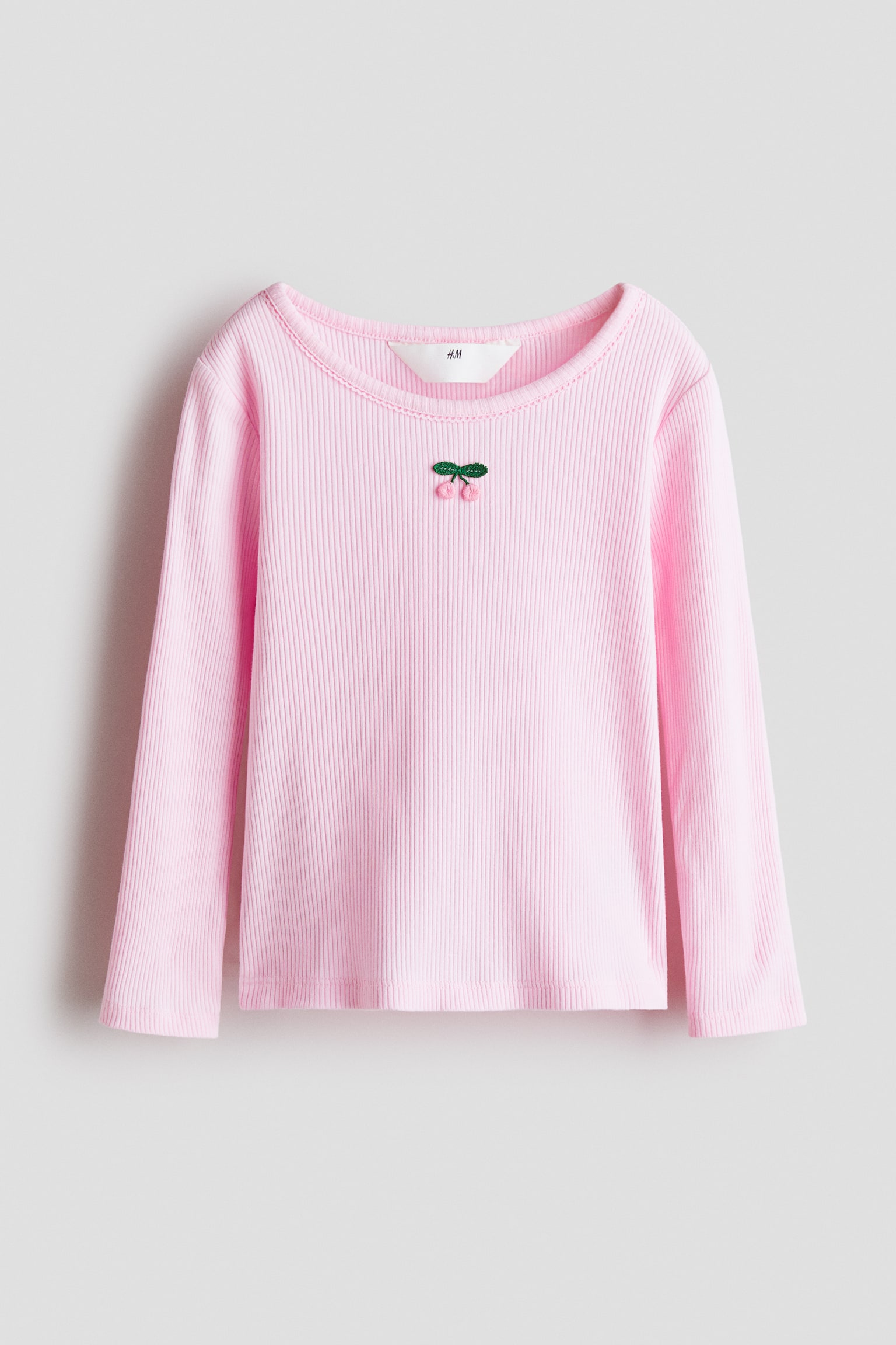 Top acanalado de algodón - Rosa/Cerezas/Azul claro/Cerezas/Blanco/Rayas azul marino/Crema/Floreado