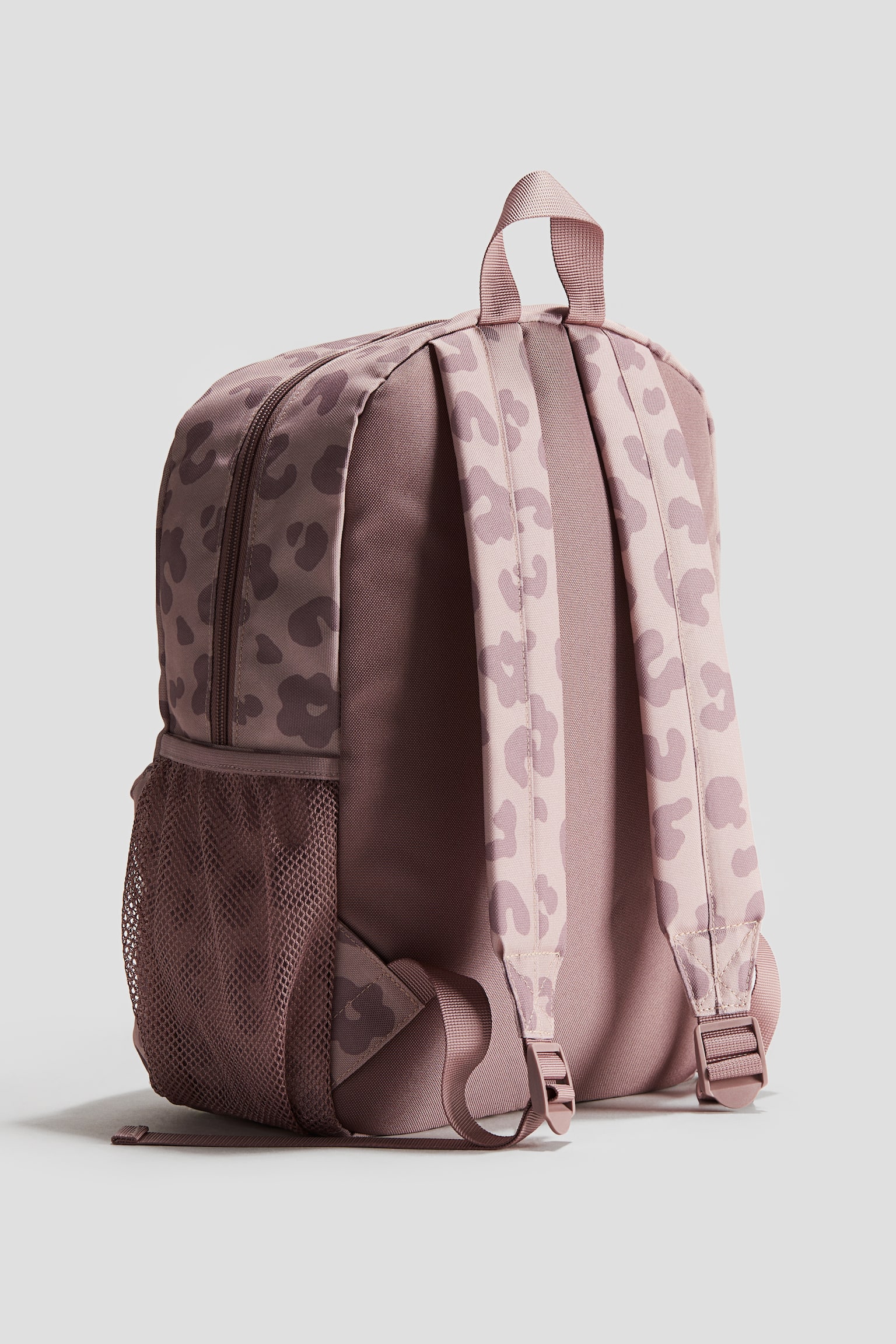 Patterned backpack - Light pink/Leopard print/Dark green/Dinosaurs - 3