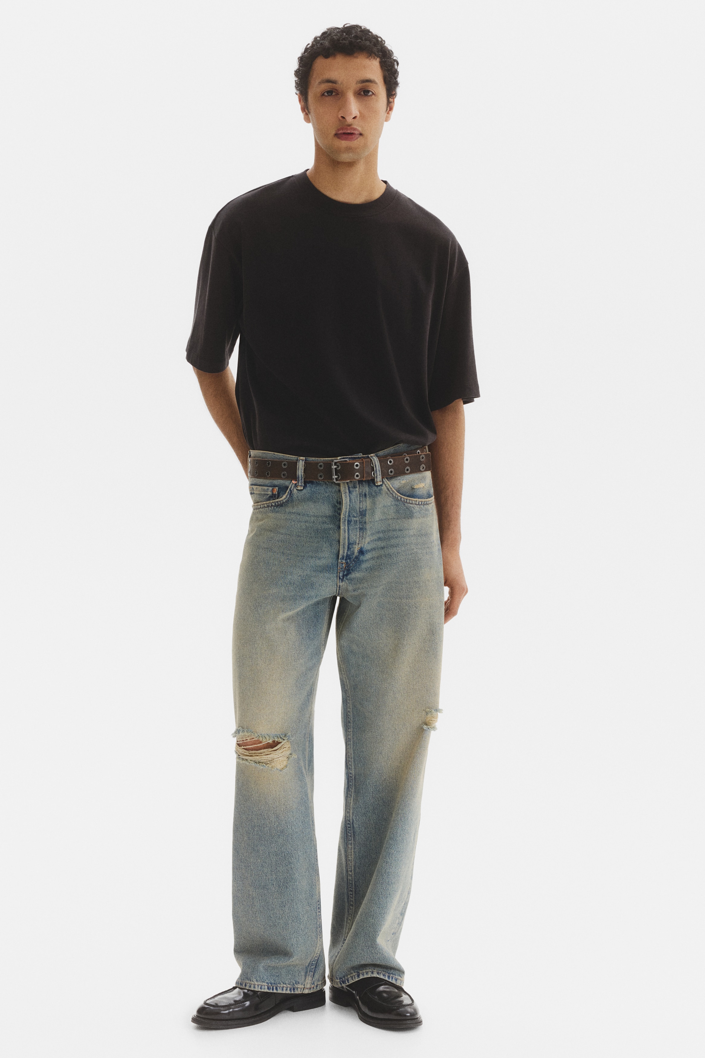 Loose Jeans - Azul denim claro/Negro denim/Azul denim