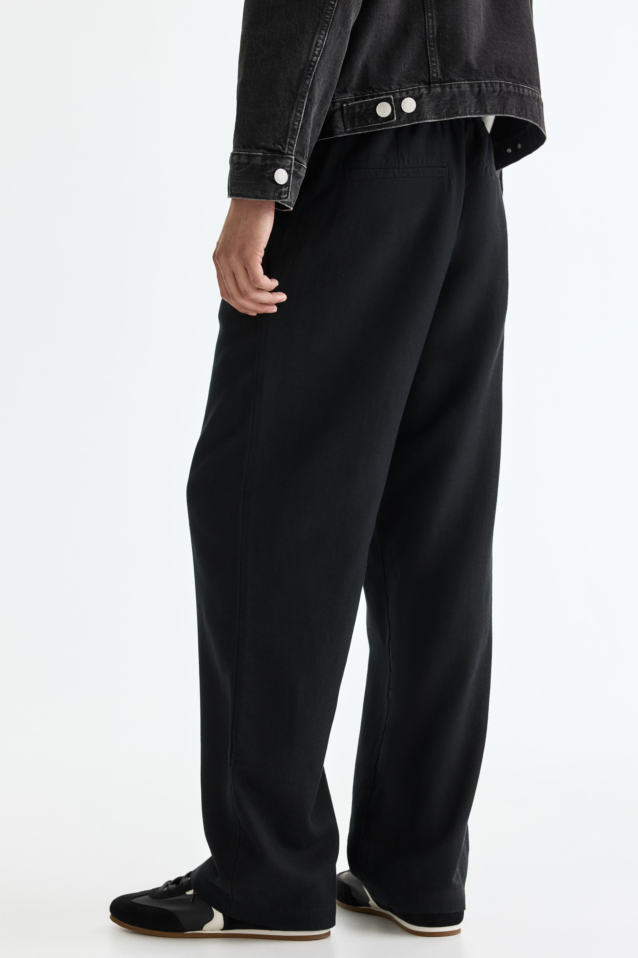 Мужские брюки H&M Relaxed-Fit Linen-Blend Pants — фото 5