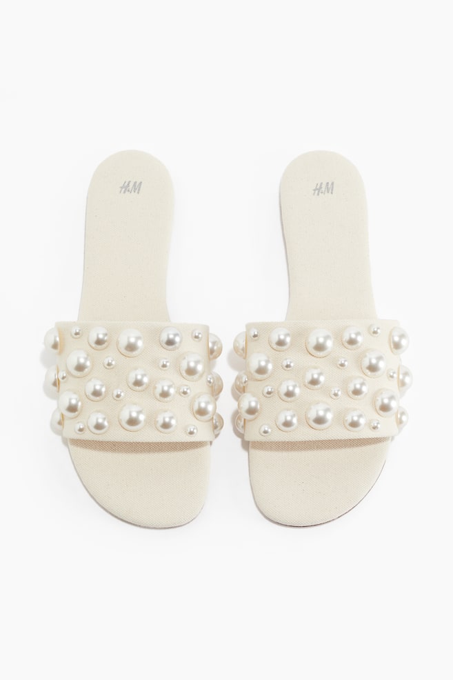 Sandalias con detalles decorativos - Beige claro/Rosa melocotón - 1