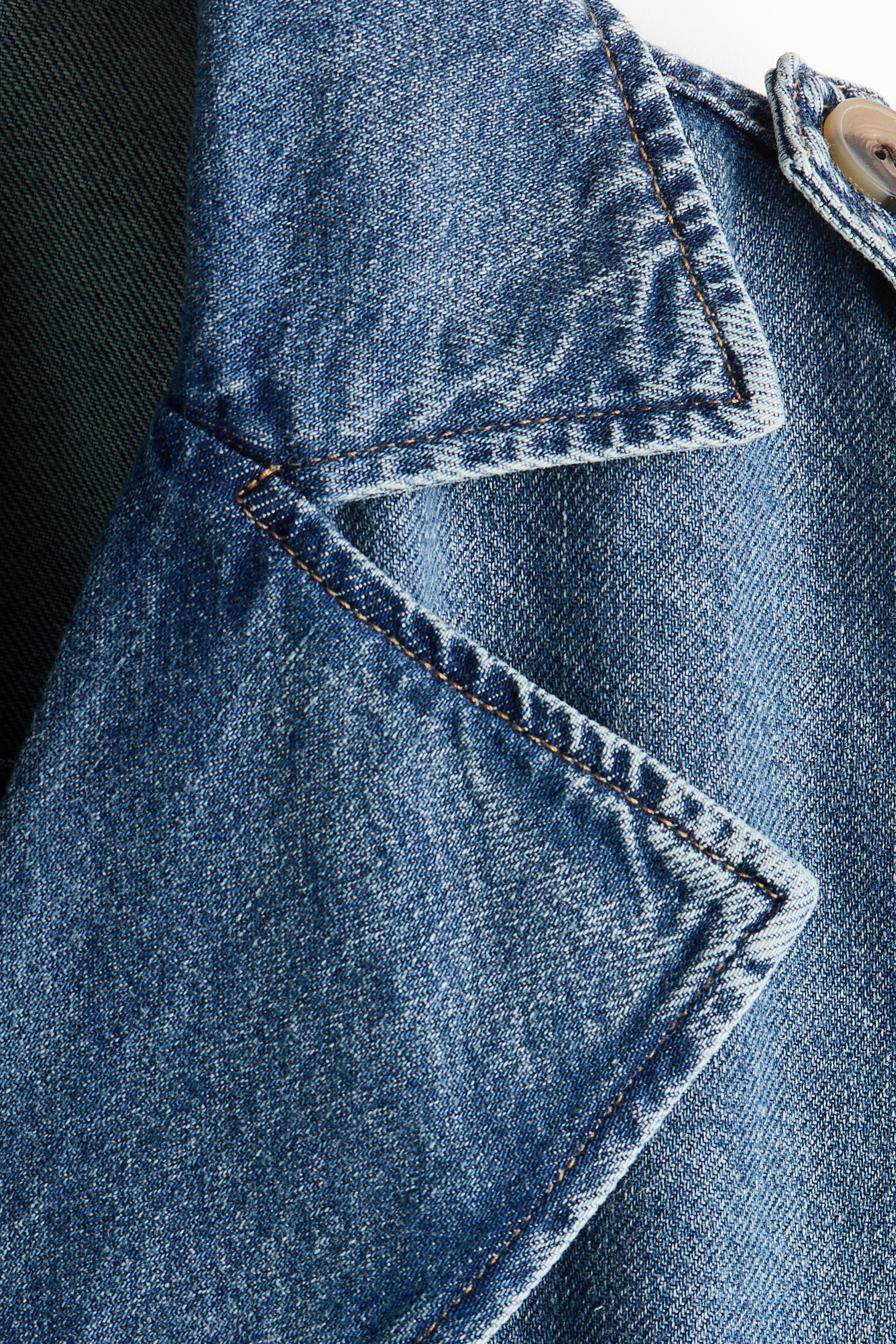 Женские куртки H&M Double-Breasted Denim Jacket — фото 8