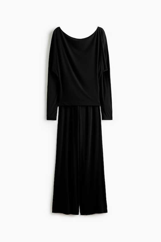 Пижама, модал, джерси — H&M, цвет: Чёрный