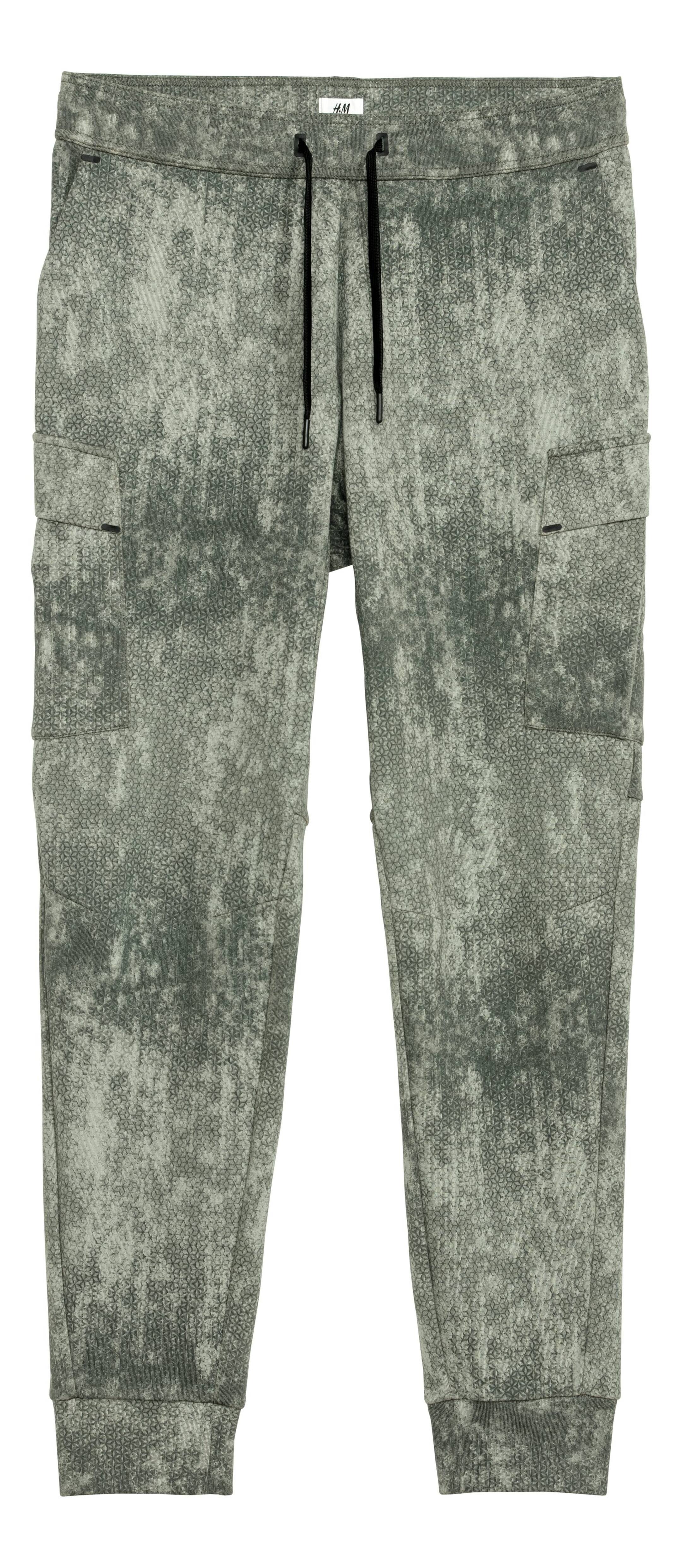 Näytä suurempi kuva: Taskulliset sporttihousut - Vihreä/Kuviollinen - MIEHET | H&M FI 1