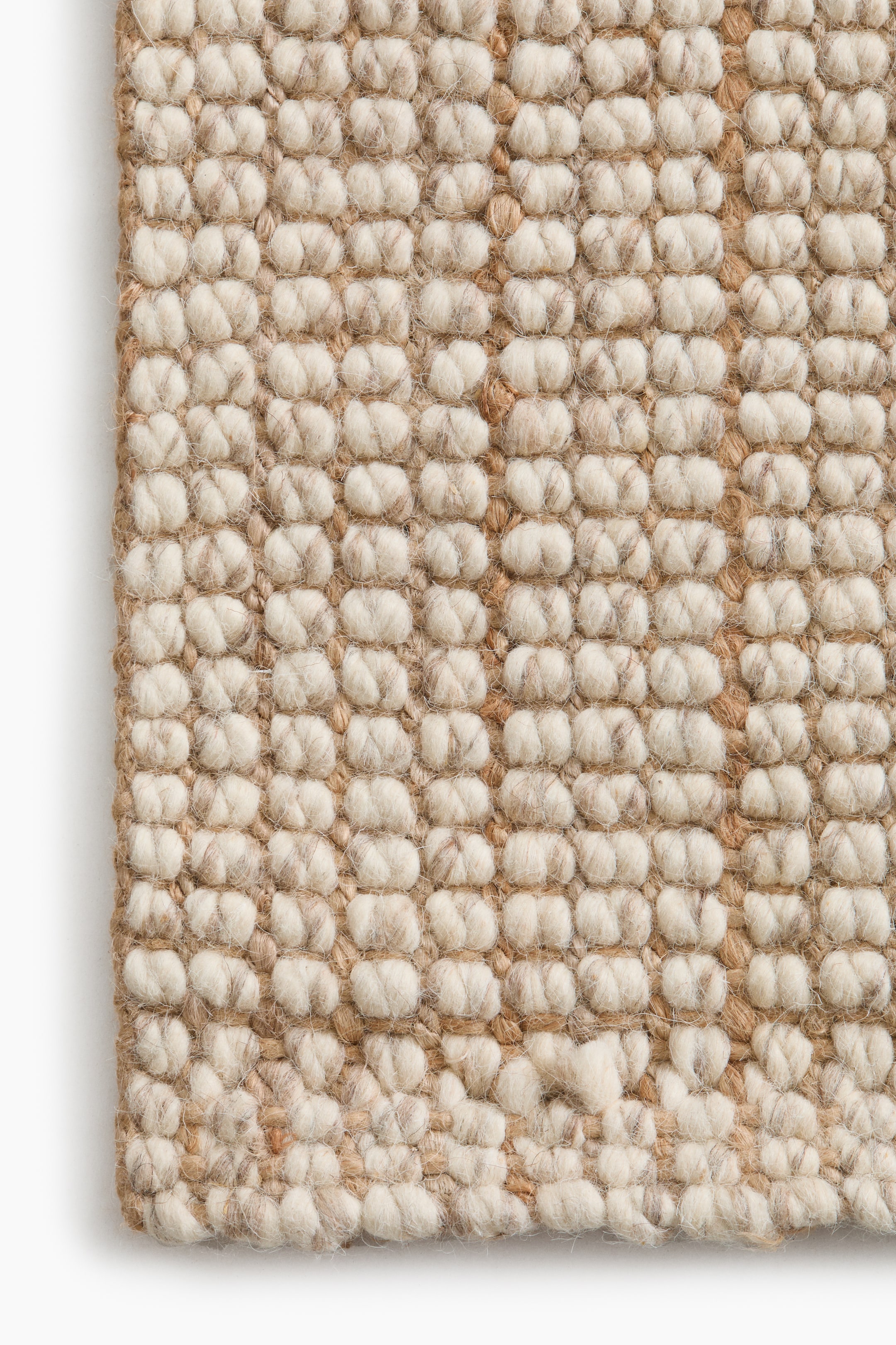 Tapis en tissu bouclette de laine mélangée