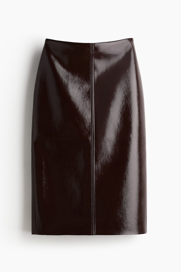 Coated Pencil Skirt Burgundy Ladies H&M AU