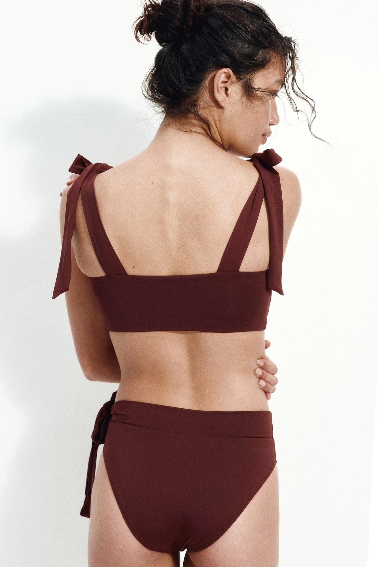 Tie-Detail High Waist Bikini Bottoms - image 4