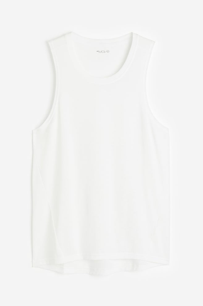 DryMove™ Sports vest top - White/Black/Coral/Light brown - 2