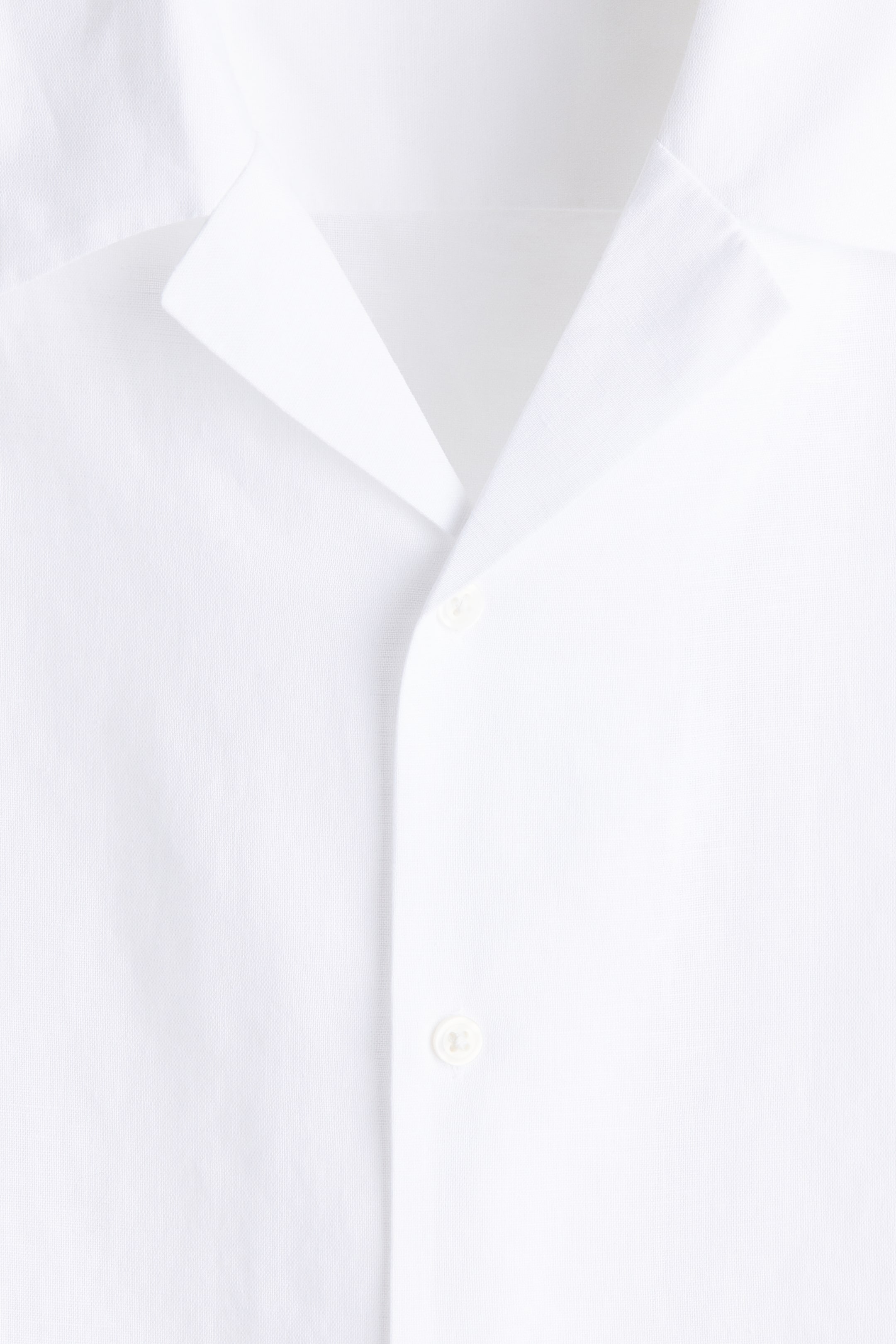 Chemise détendue en lin mélangé à col cubain