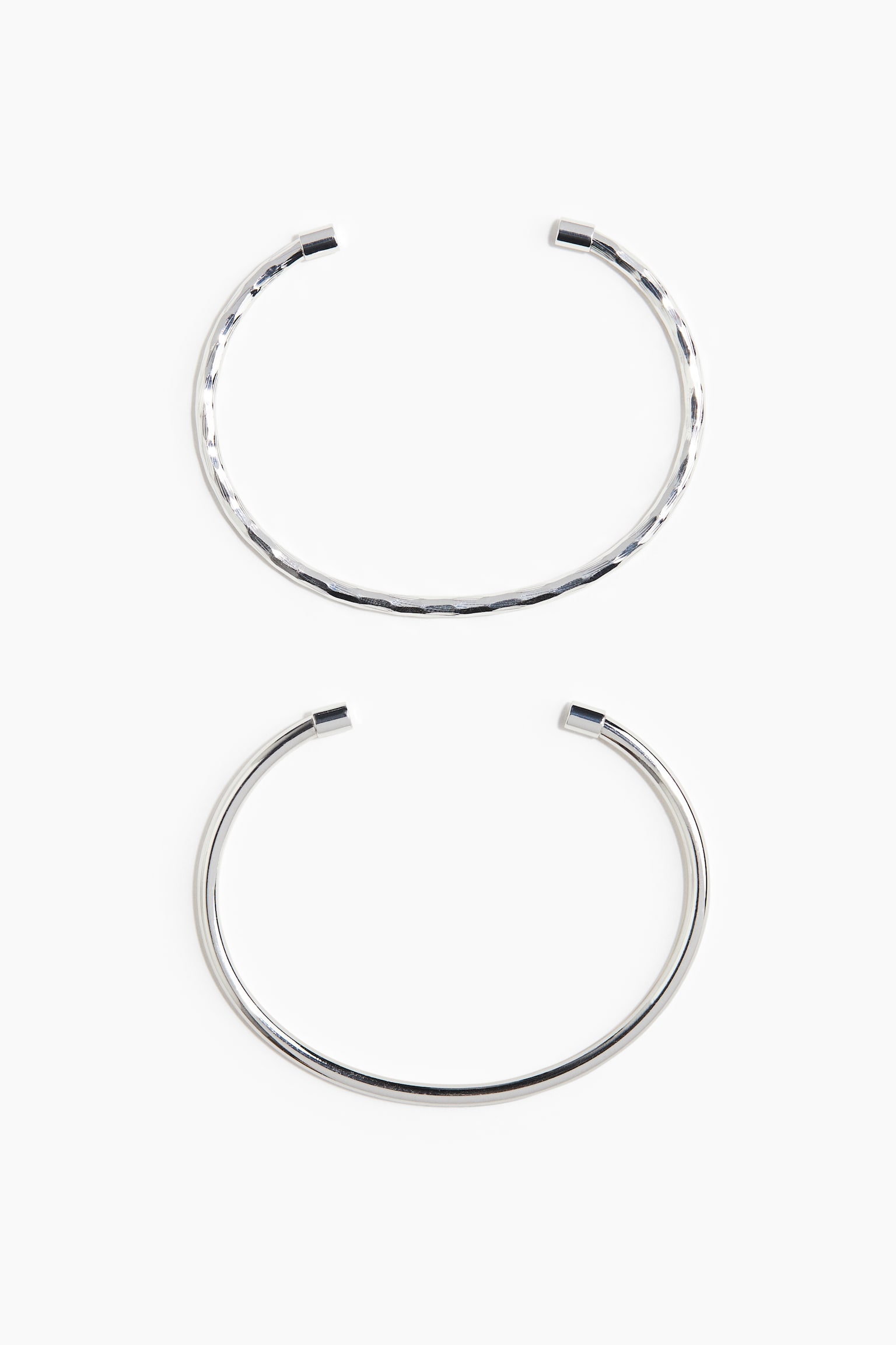 カフブレスレット 2個セット - シルバーカラー