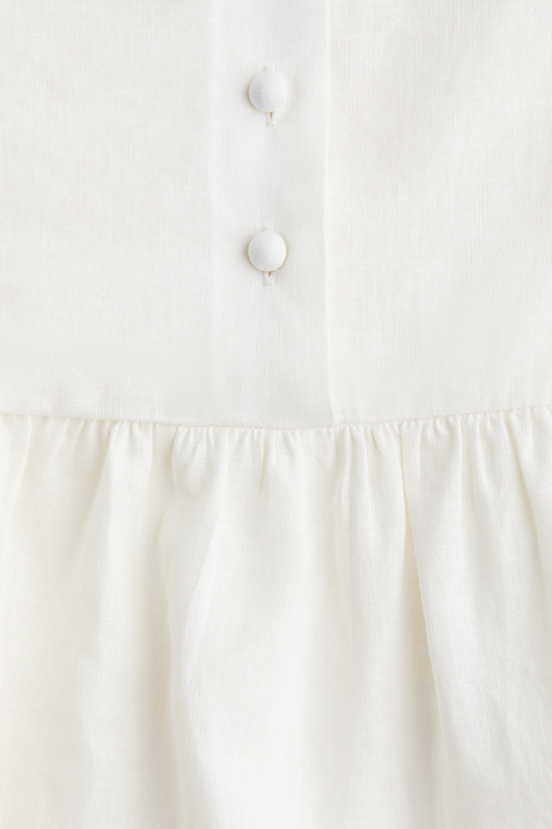 Linen-blend dress