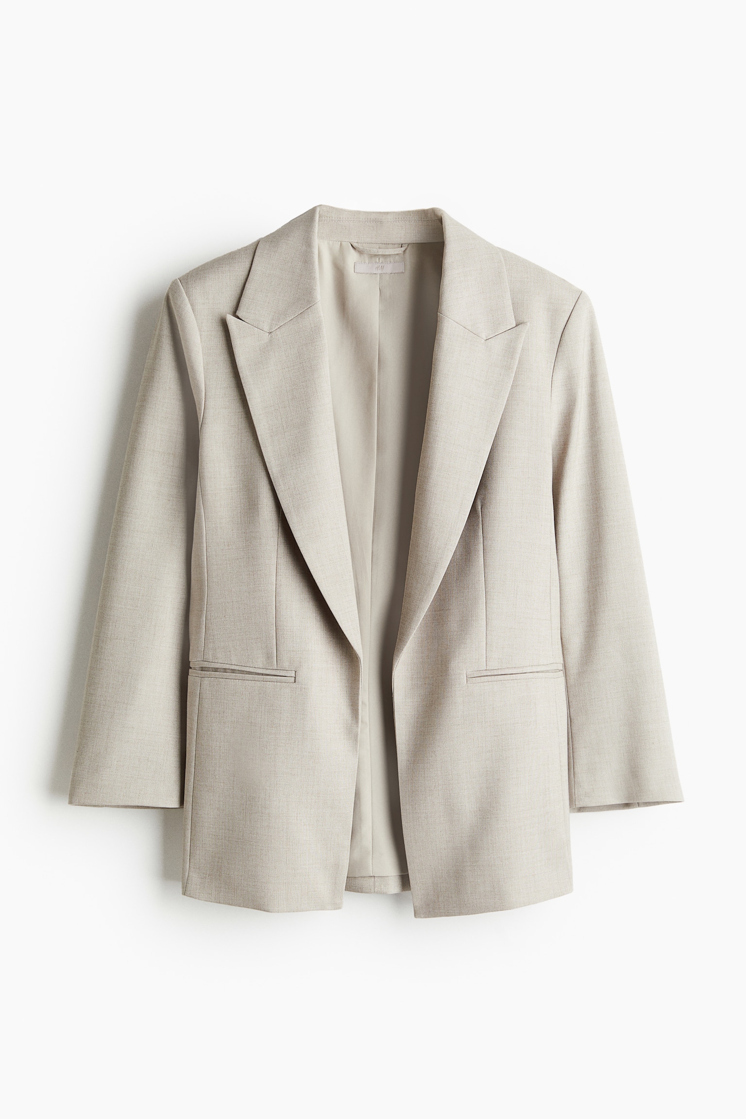 Fitted blazer - Light beige/Black - 2