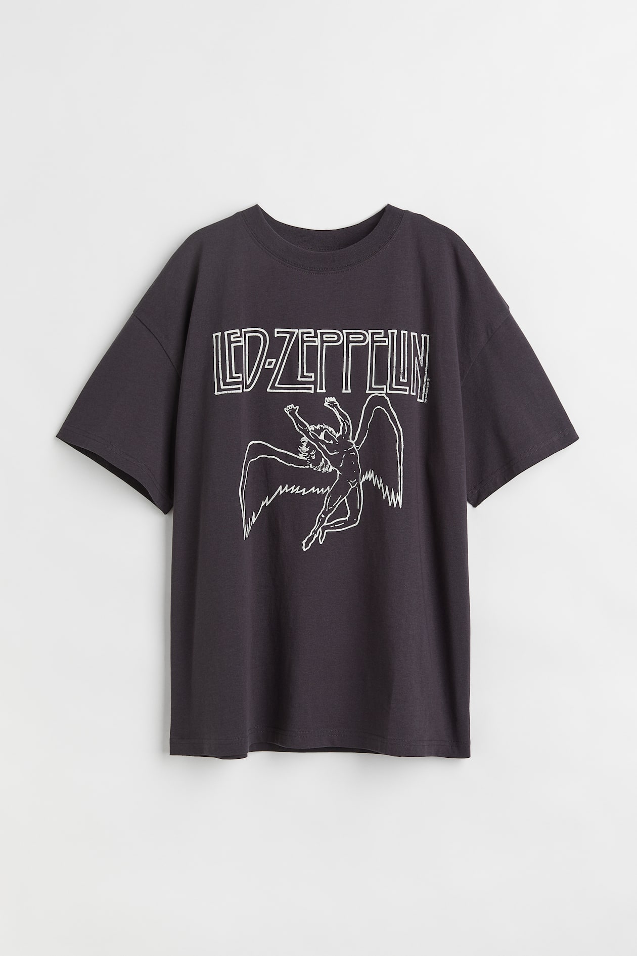 Oversized printed T-shirt Dark grey/Led Zeppelin Ladies H&M GB