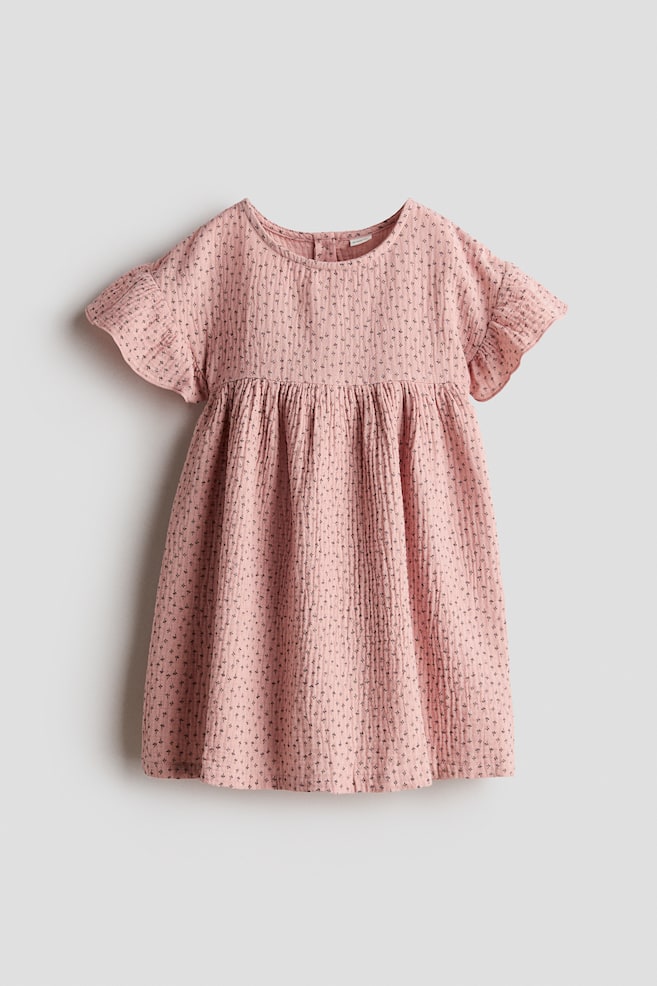Kleid aus Baumwollmusselin - Mattrosa/Geblümt/Helles Mattlila/Geblümt/Helles Matttürkis/Weiß/Helles Mattrosa - 1