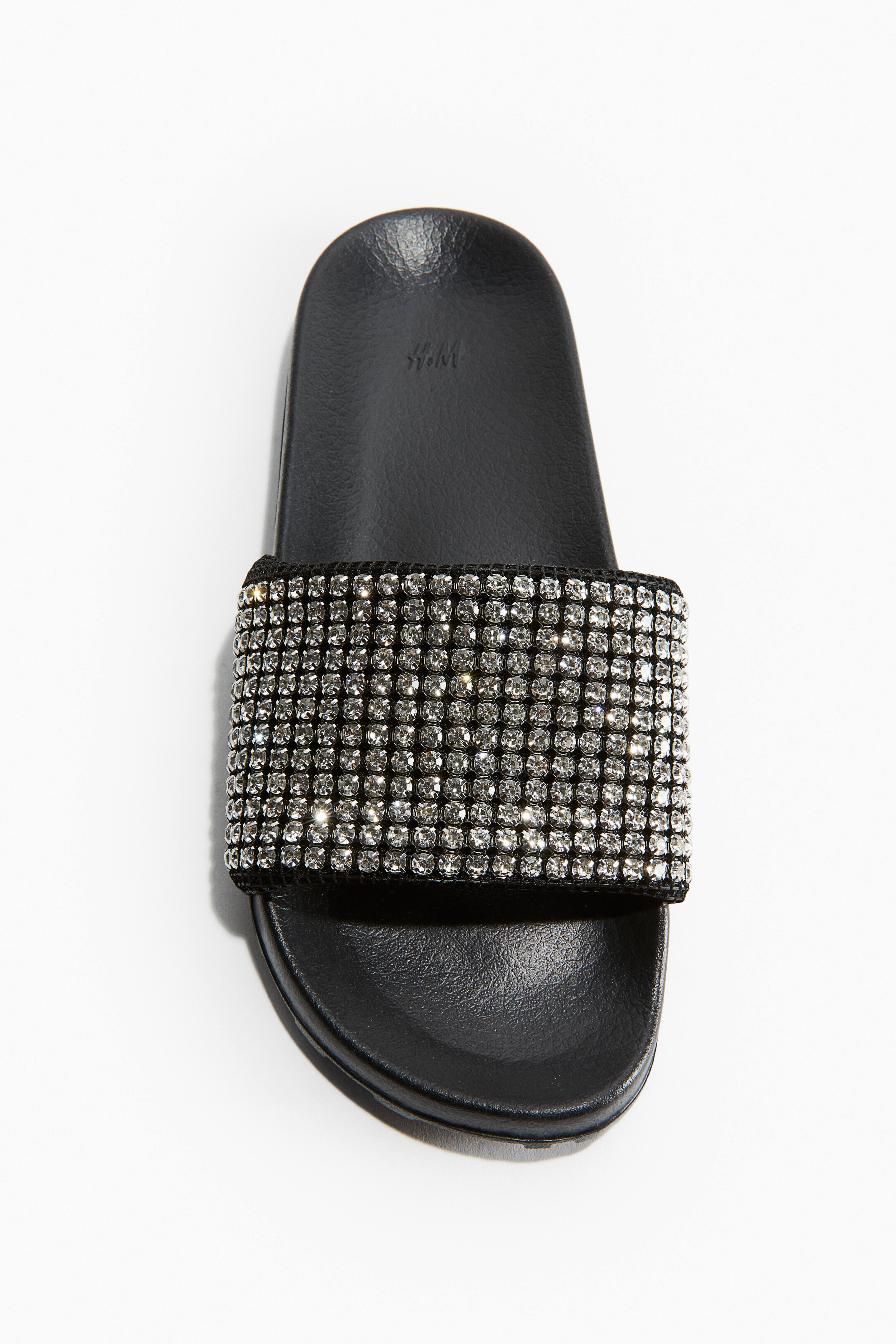 Shops gucci slides with rhinestones