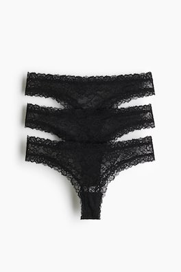 3-pack trosa brazilian i spets