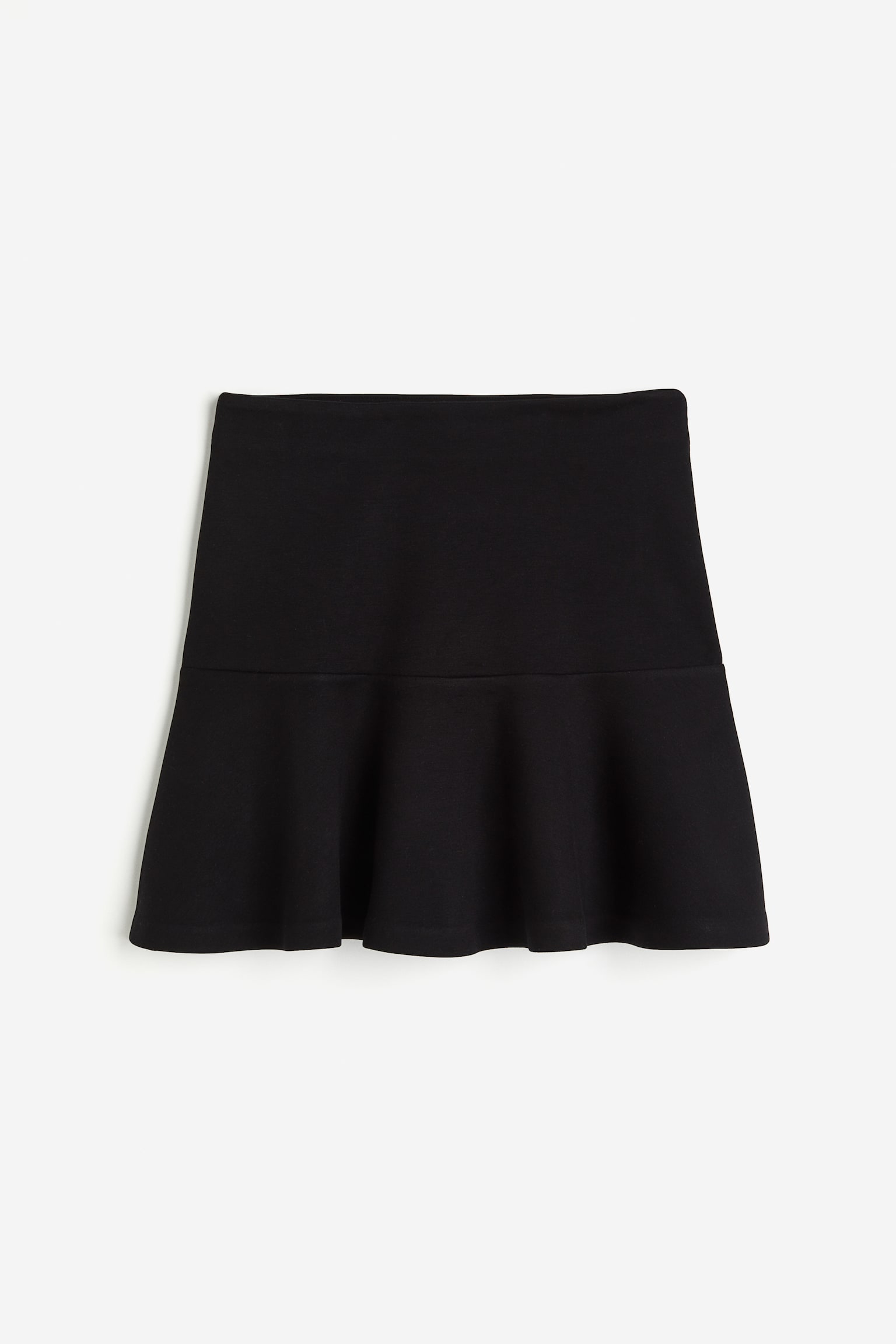 Flared Mini Skirt - Black/Light grey marle - 2