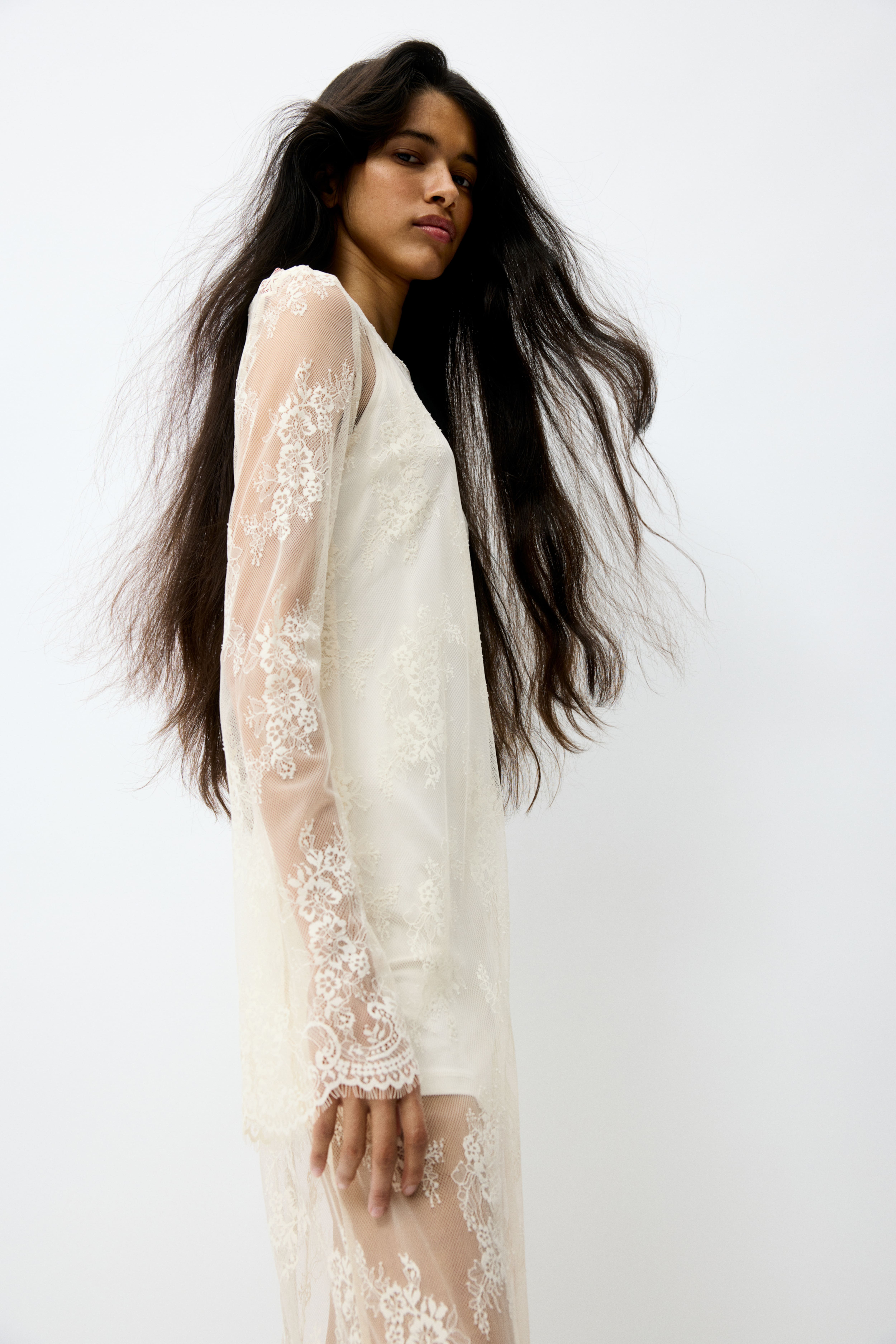 Robe maxi en dentelle