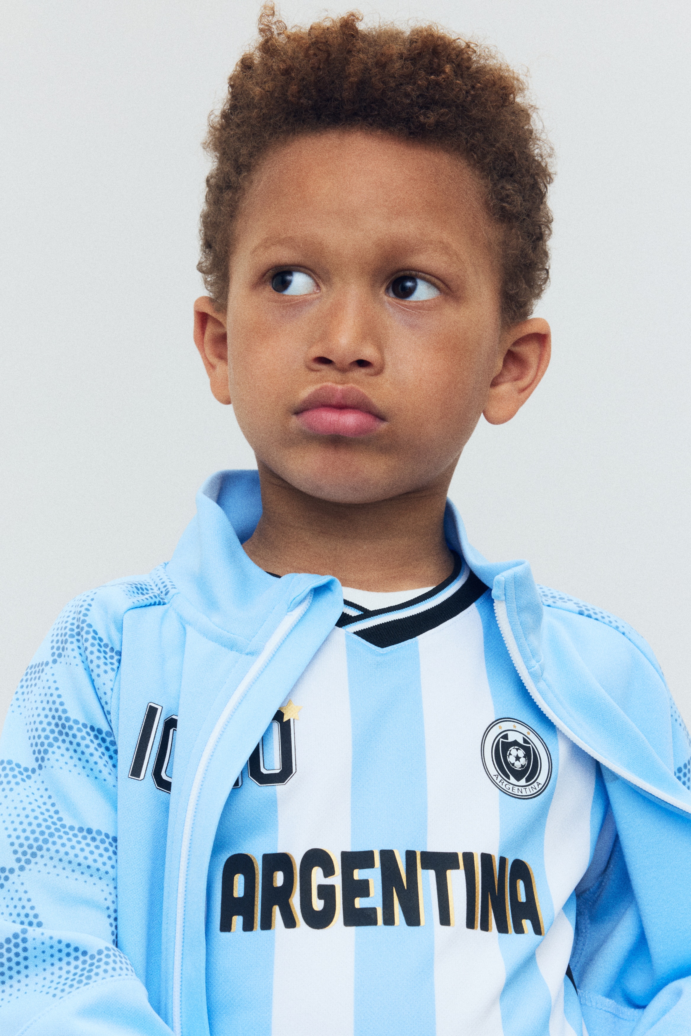 プリントサッカーシャツ - ホワイト／アルゼンチン - Kids | H&M JP