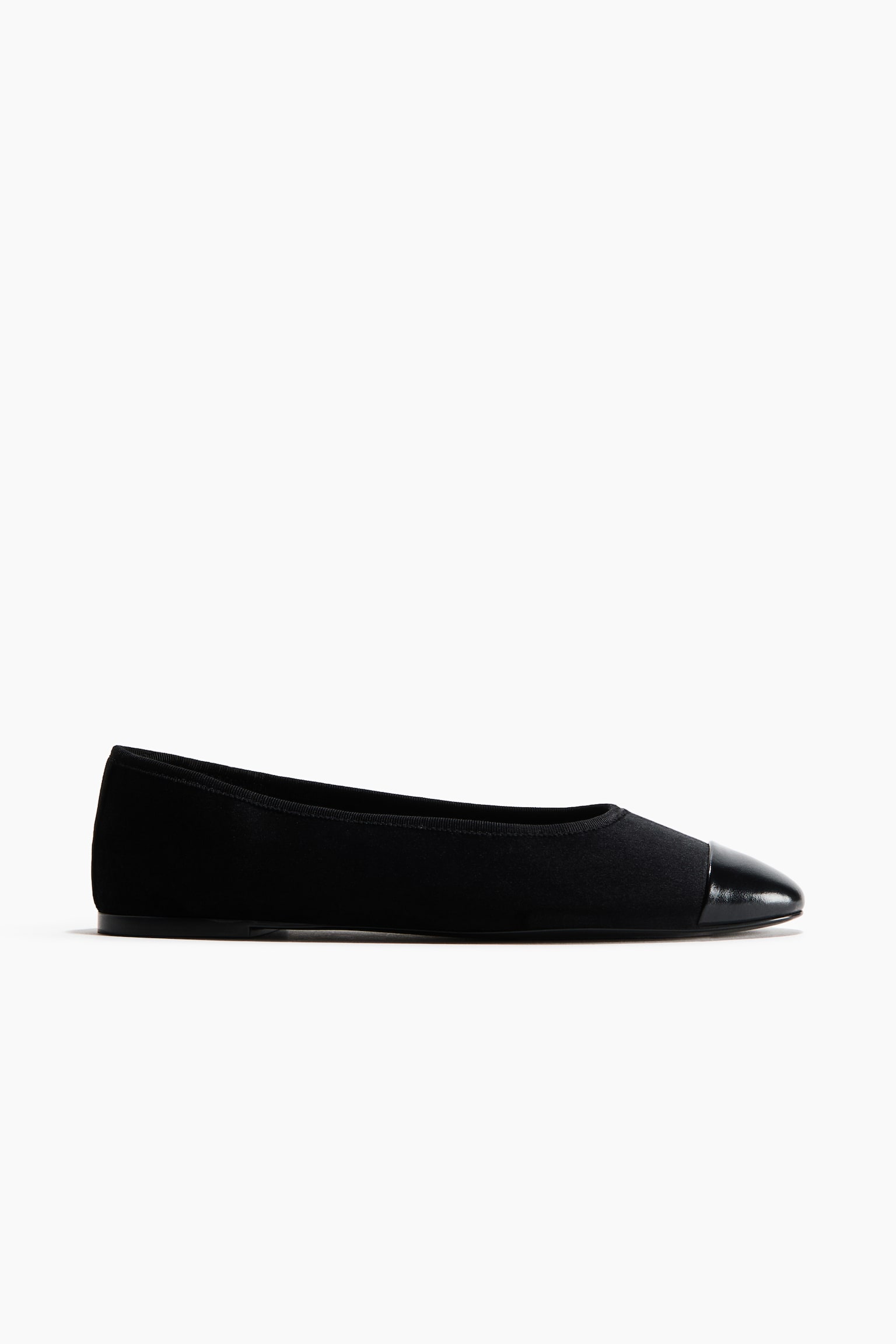 Женские балетки H&M Velvet Flats, цвет: Чёрный — фото 3