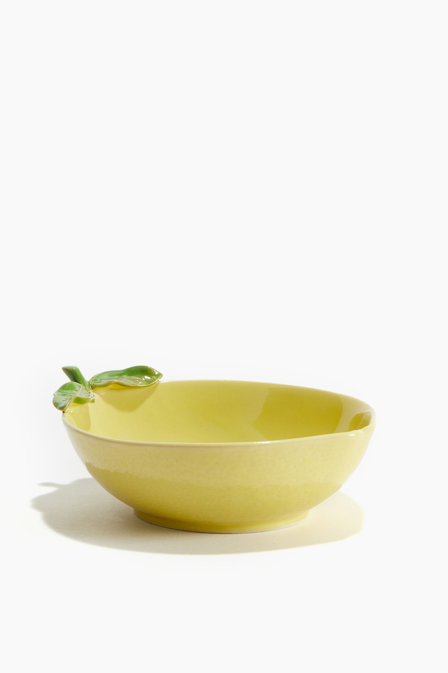 Lemon-shaped stoneware serving bowl - Yellow - 1