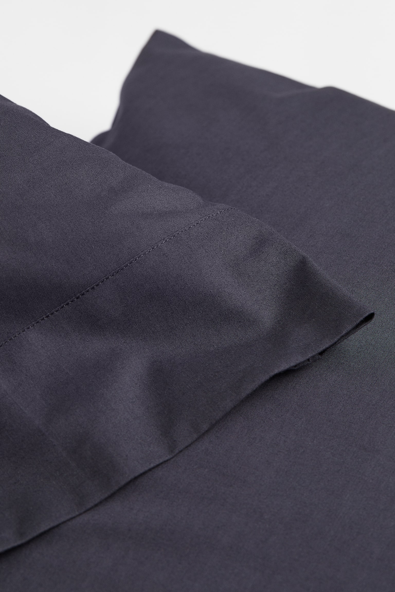 2-pack cotton percale pillowcases - Dark grey/Dark blue - 2