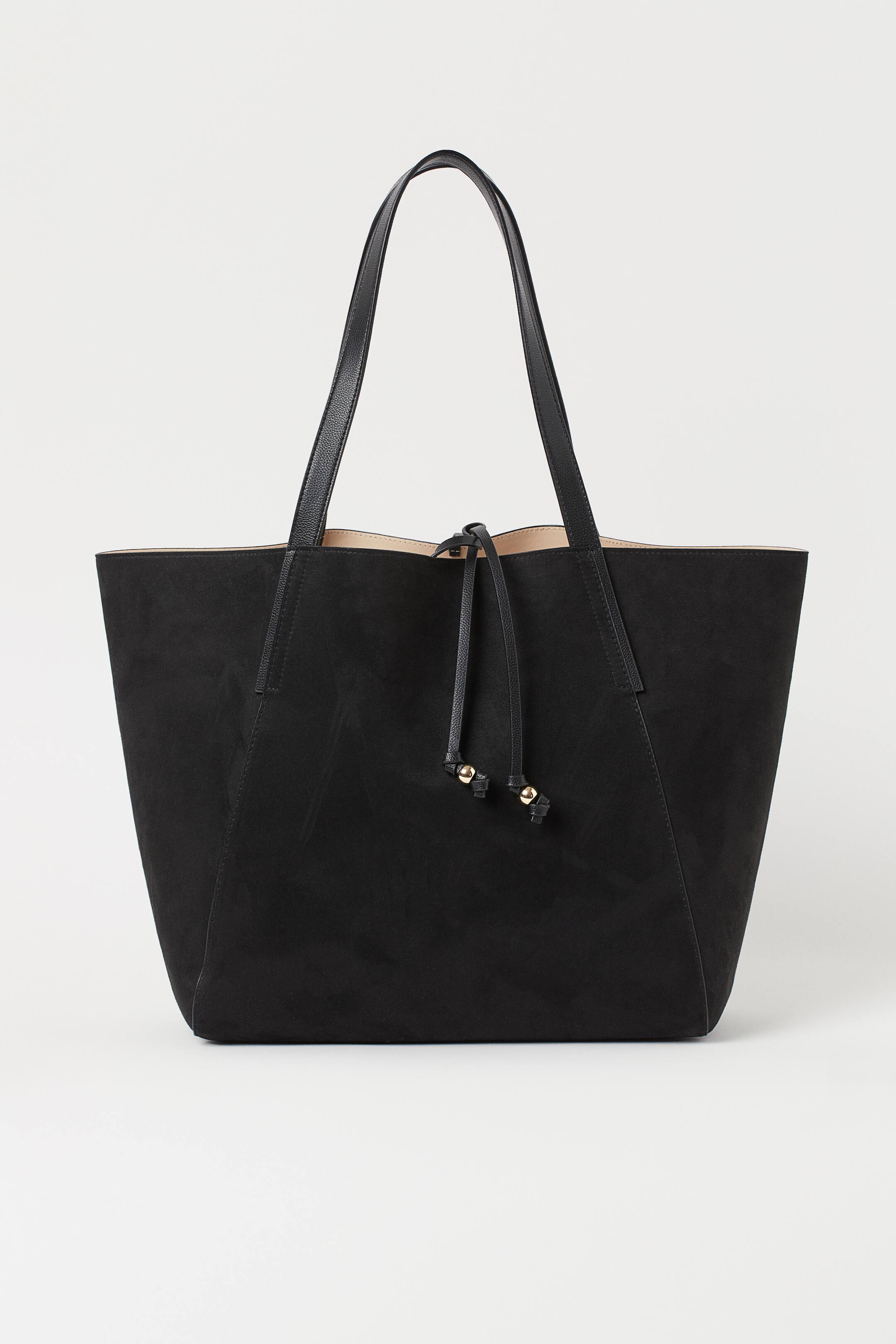 Xem ảnh lớn hơn: Túi shopper giả da lộn - Màu đen - Ladies | H&M VN 1