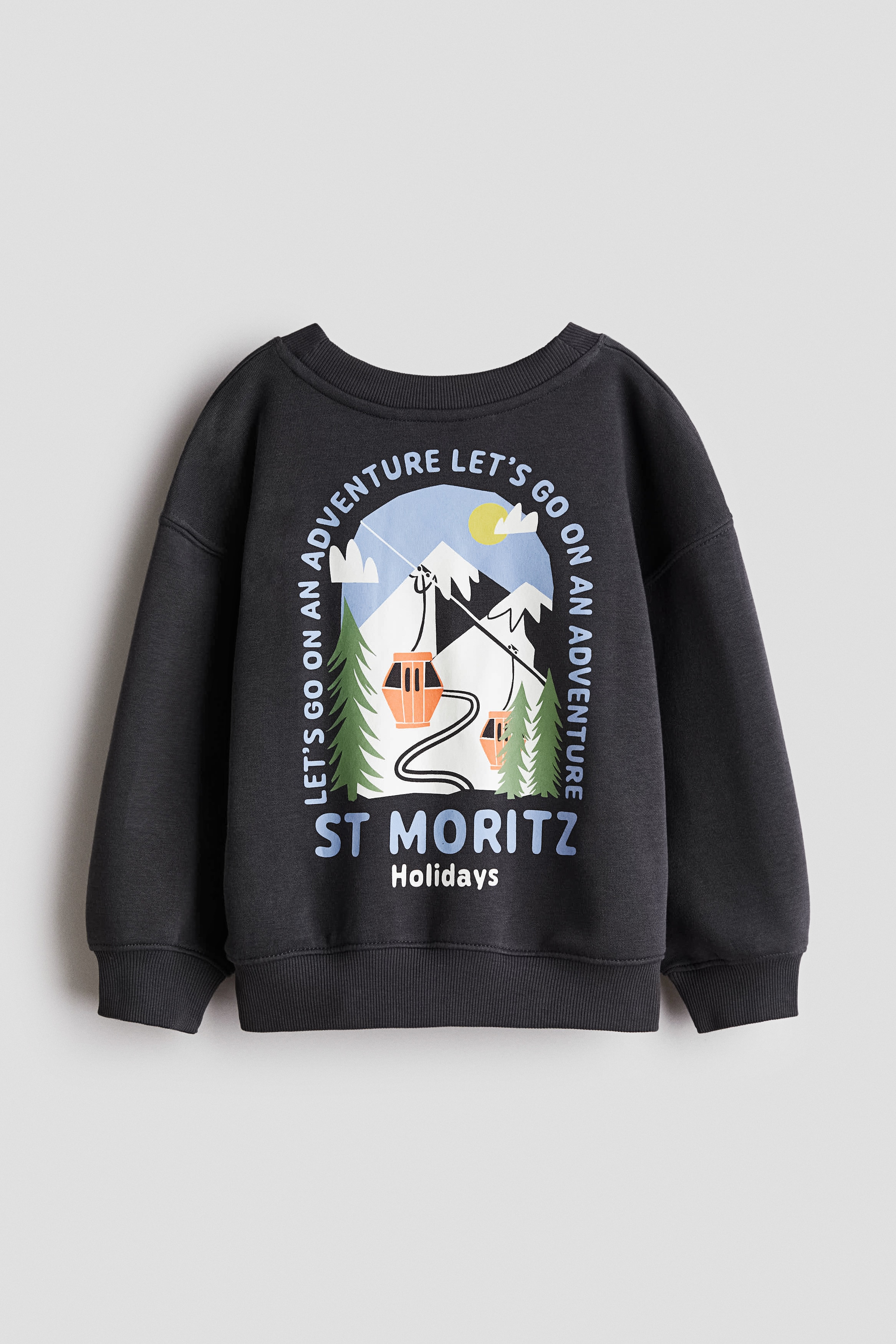 Navy blue/dinosaur Printed Sweatshirt for kids | H&M US