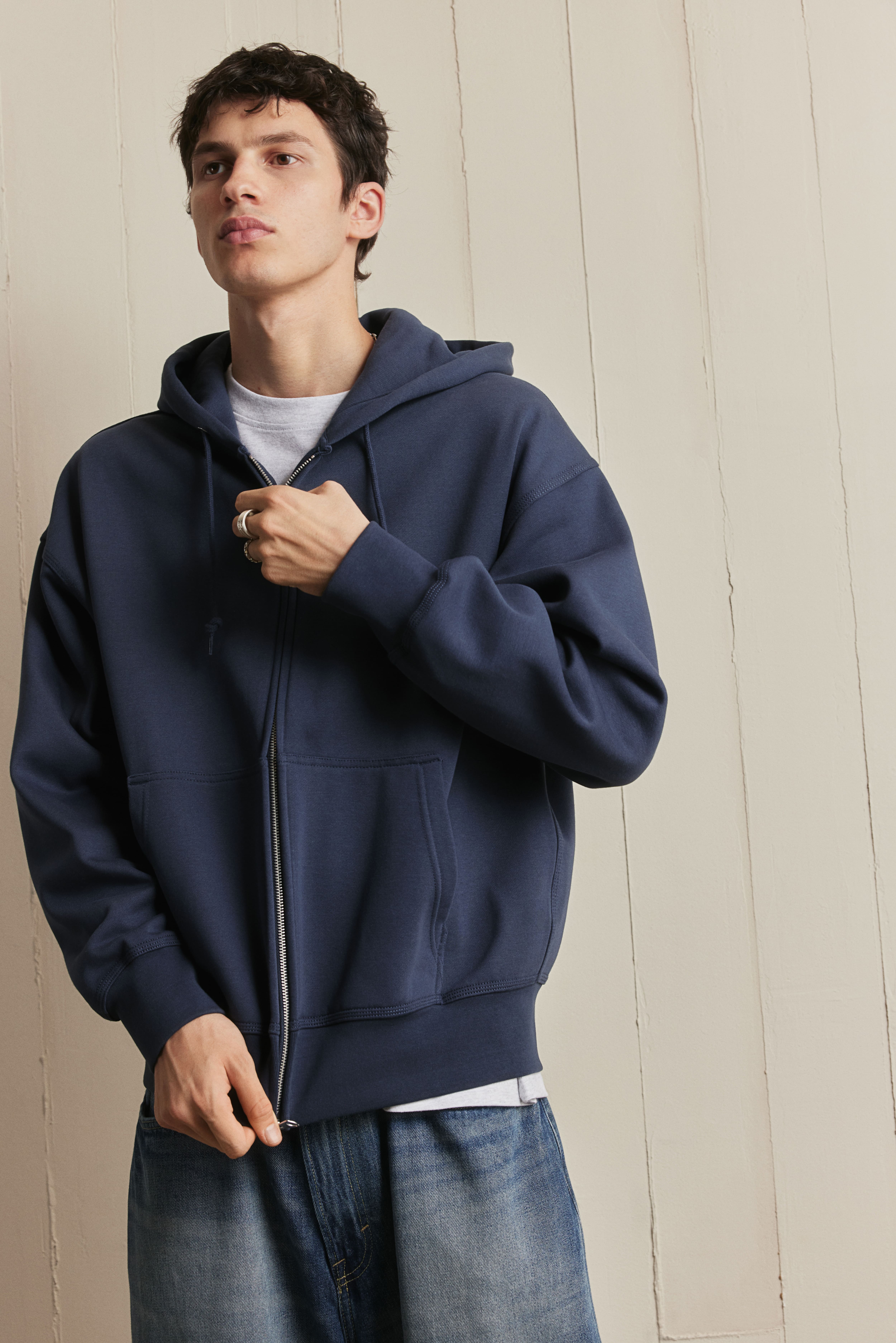 Blue and white hoodie best sale