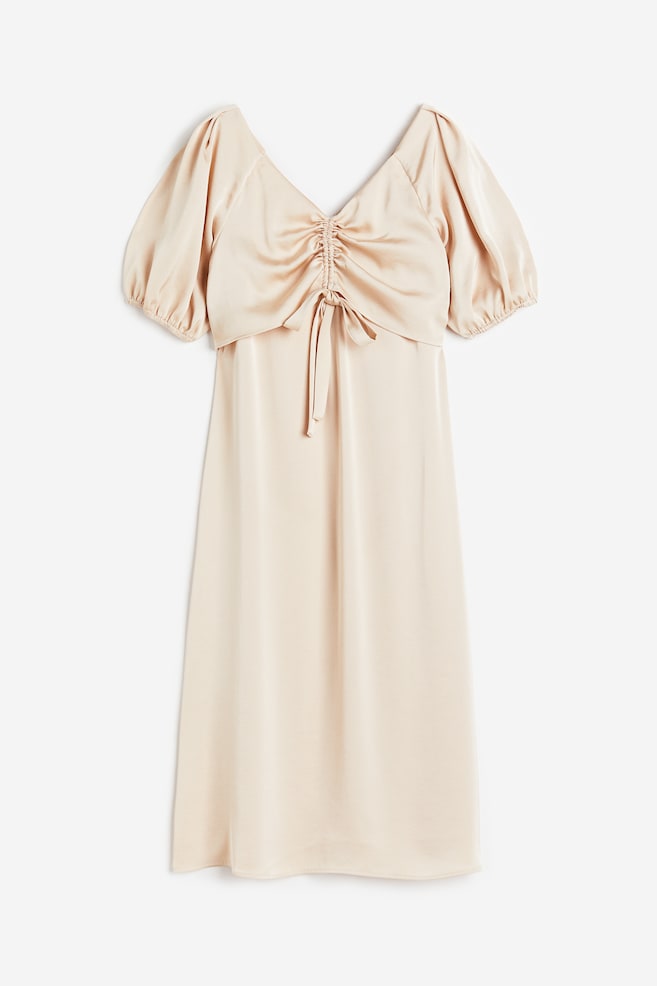 MAMA Robe d'allaitement avec lien de serrage - Beige clair - 1