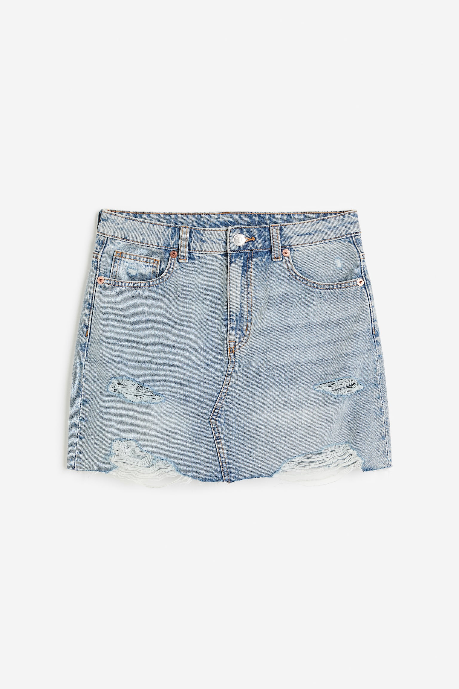 Denim mini skirt - Light denim blue