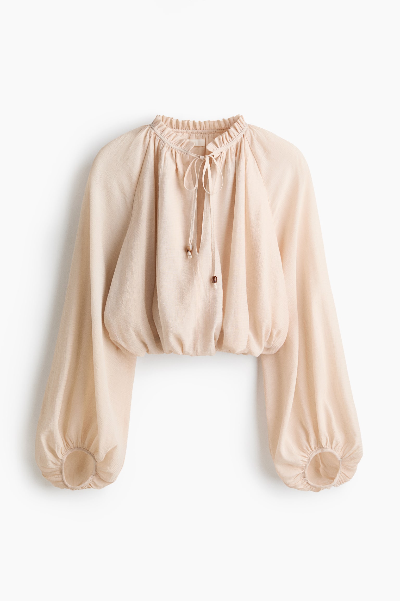 Oversized crêpe blouse - Pale orange - 2