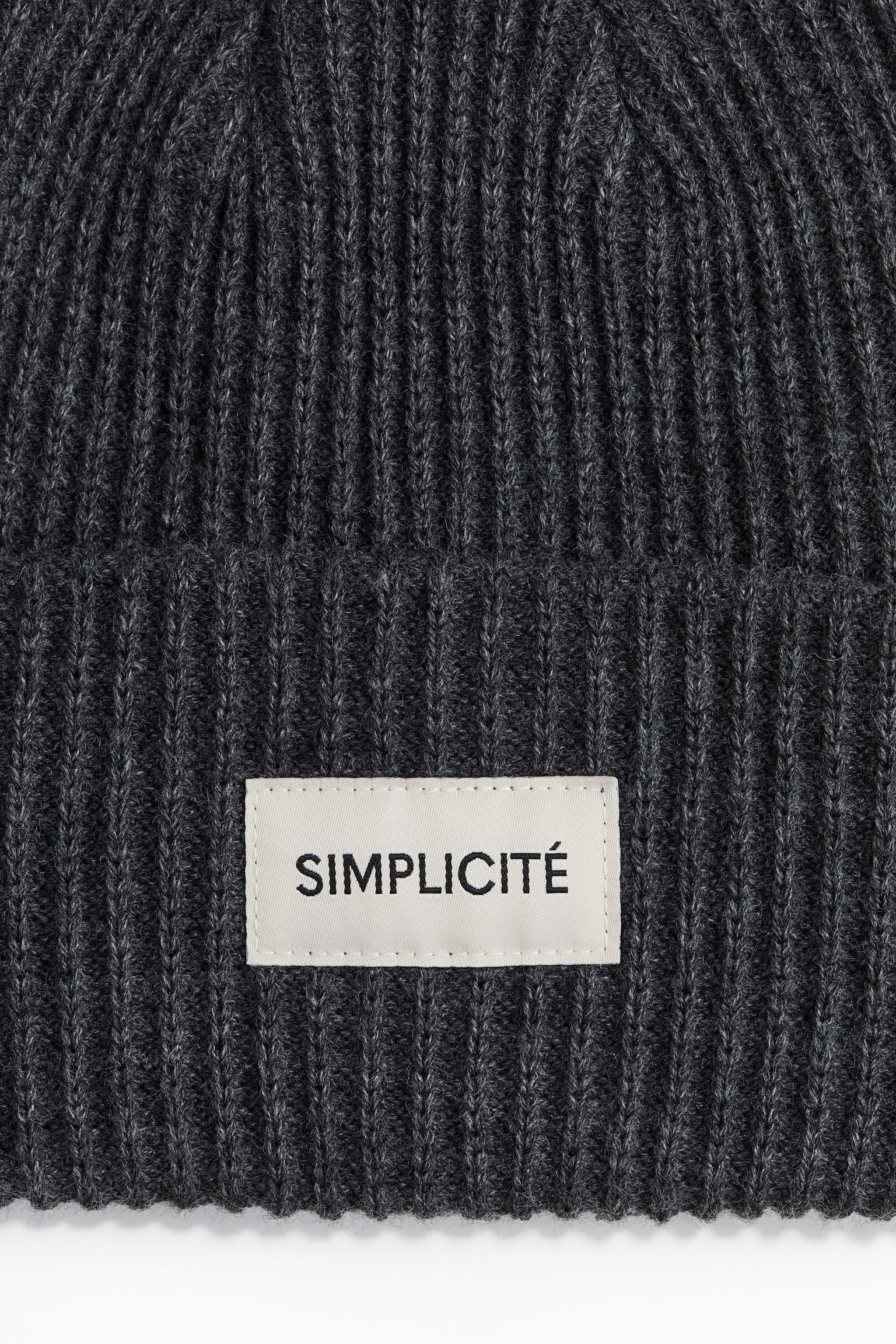 Knitted hat - Dark grey marl/Simplicité/Black/Simplicité/Light beige/Simplicité/Cream/Simplicité - 2